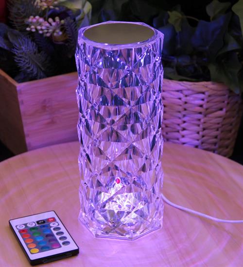 Şarjlı ve Uzaktan Kumandalı RGB Kristal Masa Lambası