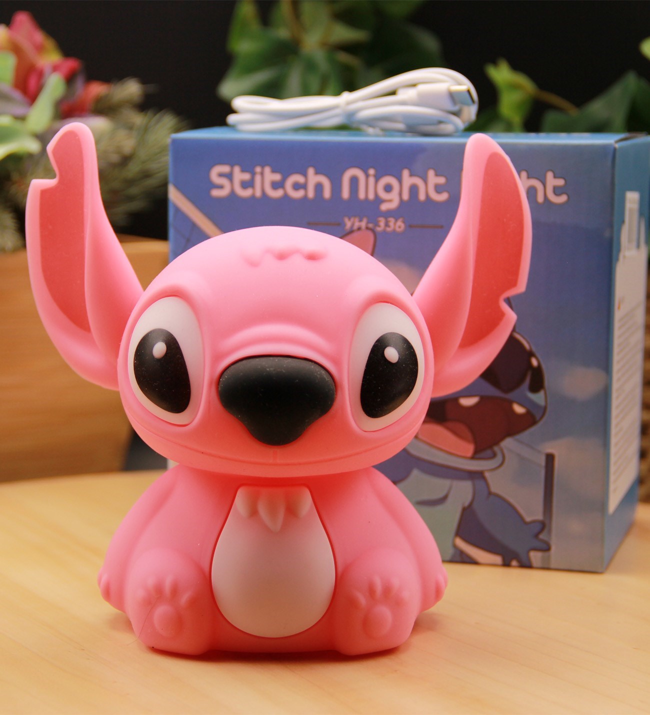STİTCH PREMİUM SERİ SİLİKON GECE LAMBASI - PEMBE