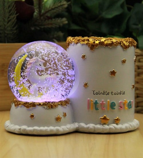 Unicorn Kalemlik ve Kar Küresi Işıklı