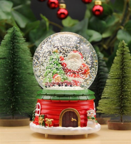 Yılbaşı Kar Küresi Noel Işıklı ve Müzikli Christmas Noel Babalı