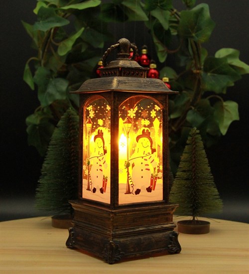 Yılbaşı Noel Işıklı Fener Lamba Merry Christmas