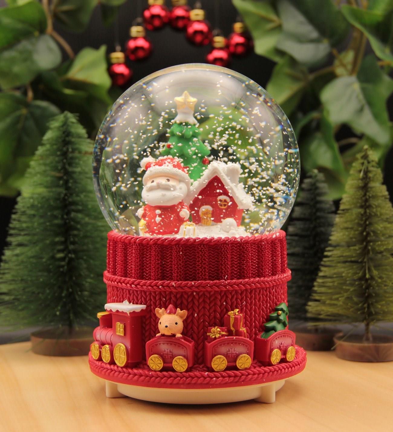 Yılbaşı Noel Kar Küresi Christmas Işıklı, Müzikli ve Kar Motorlu Mega Boy Kar Küresi PREMİUM
