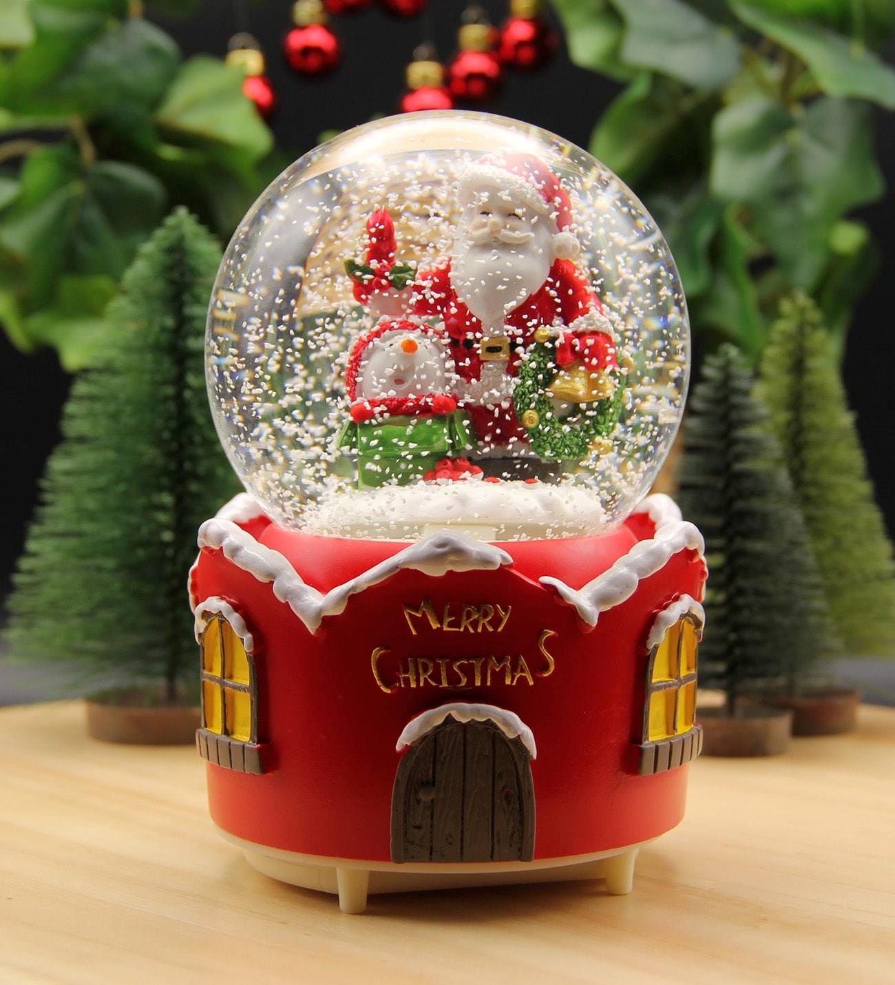 Yılbaşı Noel Kar Küresi Christmas Işıklı, Müzikli ve Kar Motorlu Mega Boy Kar Küresi Şatolu 
