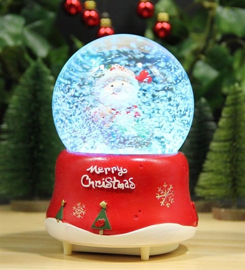 Yılbaşı Noel Kar Küresi Christmas Işıklı, Müzikli ve Kar Motorlu Mega Boy Kar Küresi PREMİUM