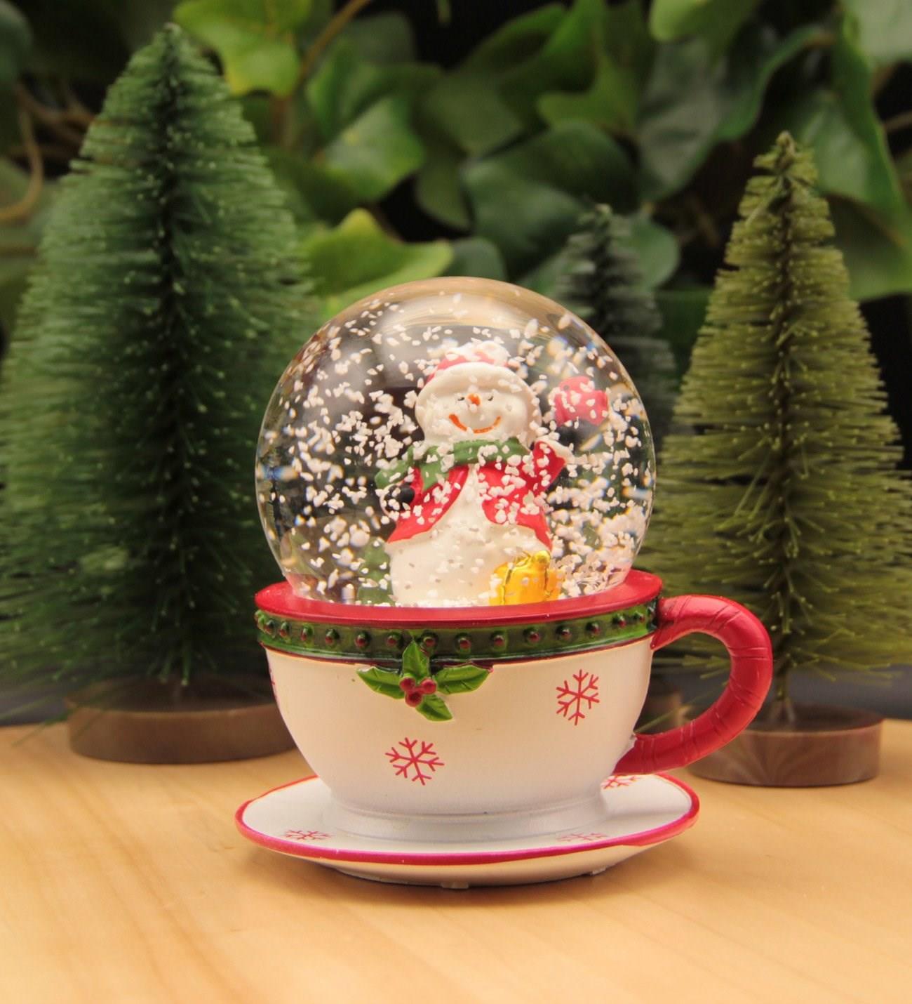 Yılbaşı Noel Kar Küresi Merry Christmas Fincan