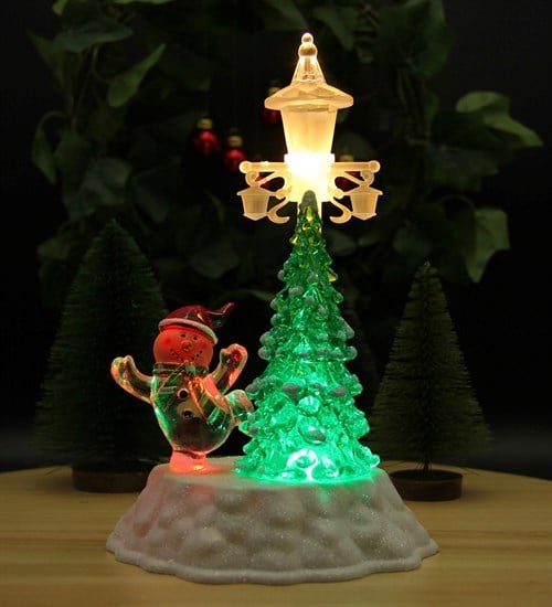 Yılbaşı Noel Kardan Adam Işıklı Fener Lamba Merry Christmas