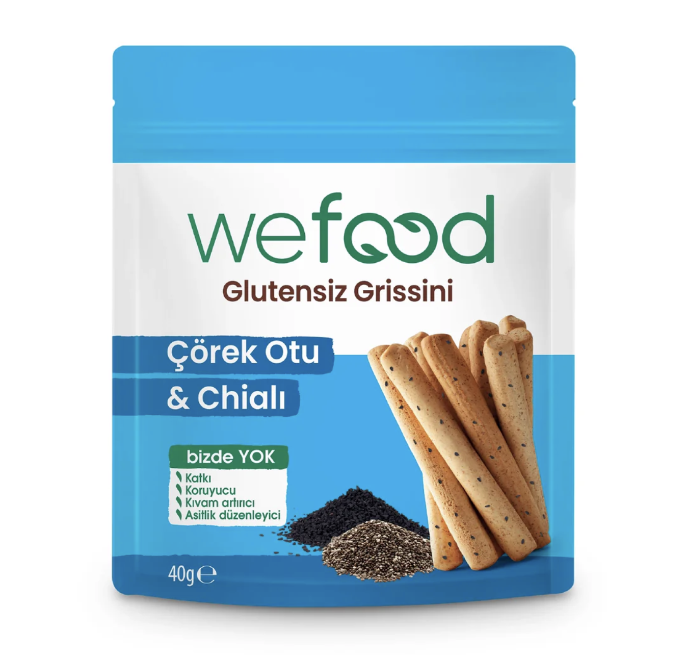 Glutensiz Çörekotlu Chialı Grissini