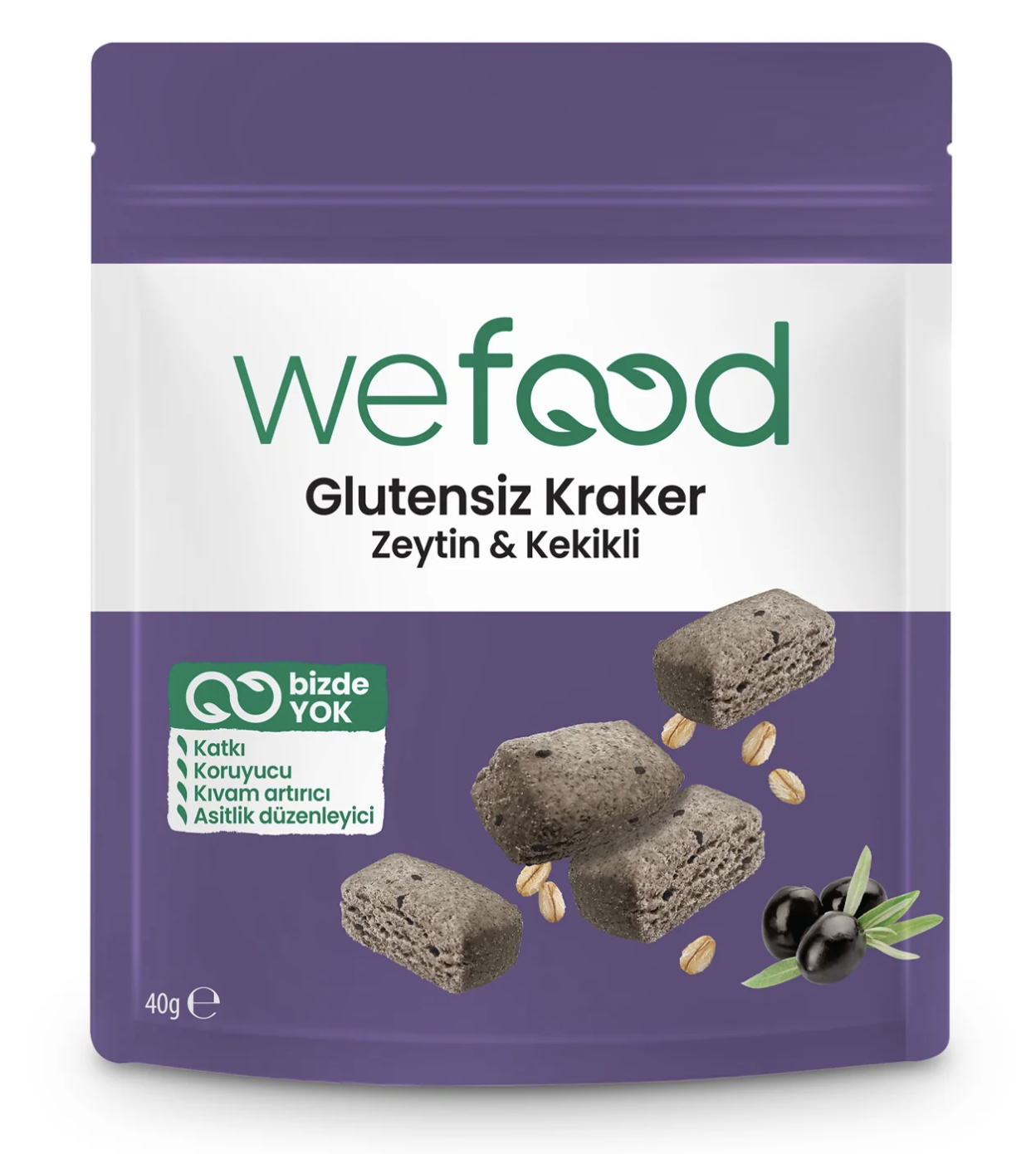 Glutensiz Zeytinli Kekikli Kraker