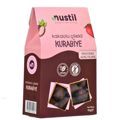 Glutensiz Düşük Proteinli Kakaolu Çilekli Kurabiye