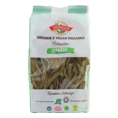 Organik (Vegan) Ispanaklı Fettucine Makarna