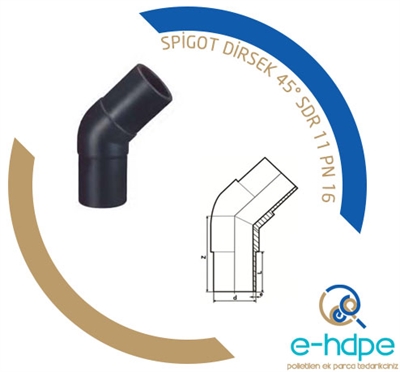 Spigot Dirsek 90/45°