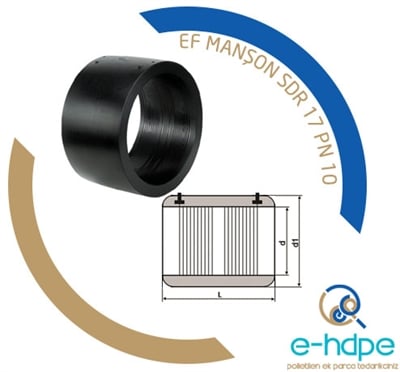 EF MANŞON Ø 710 mm. SDR 17 PN 10