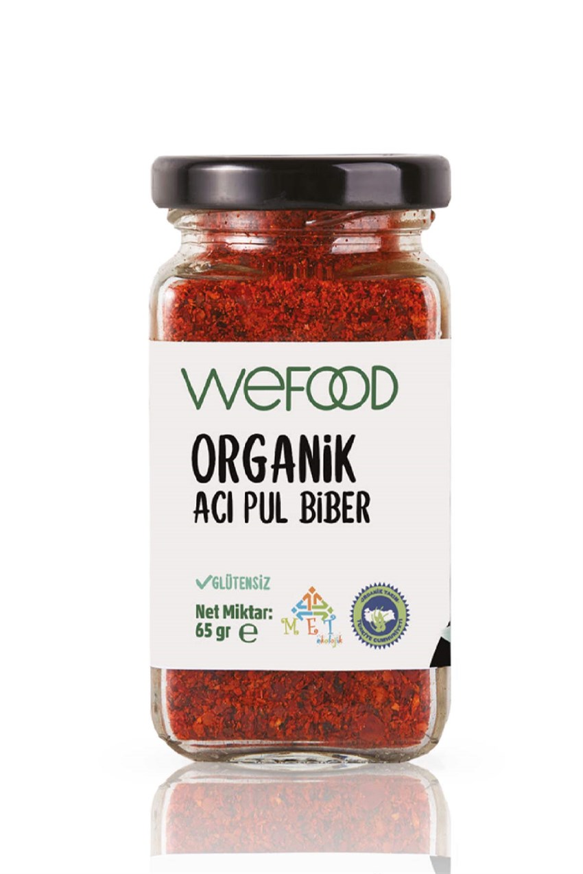 Wefood Organik Acı Pul Biber 65 gr | Organik Baharatlar | Wefood