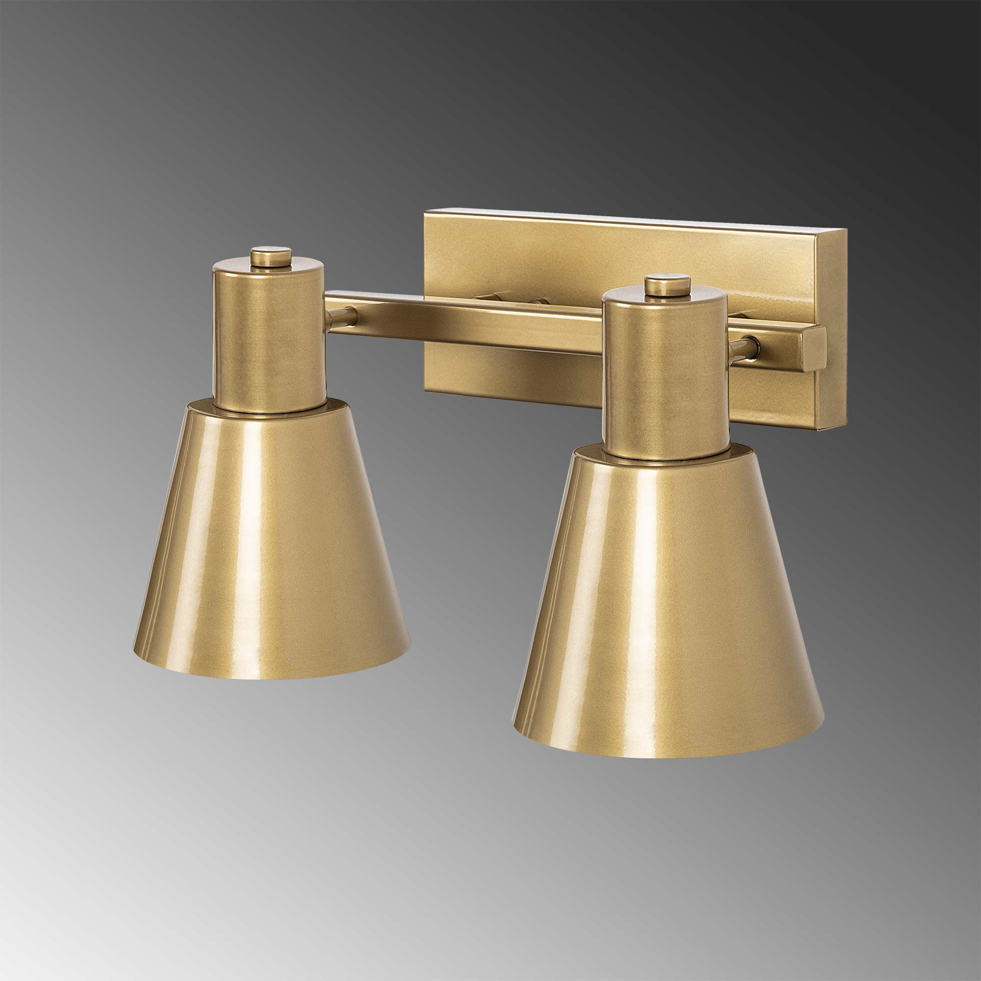 Metal Sıvama 2Li Aplik Parlak Gold Funnel-13093