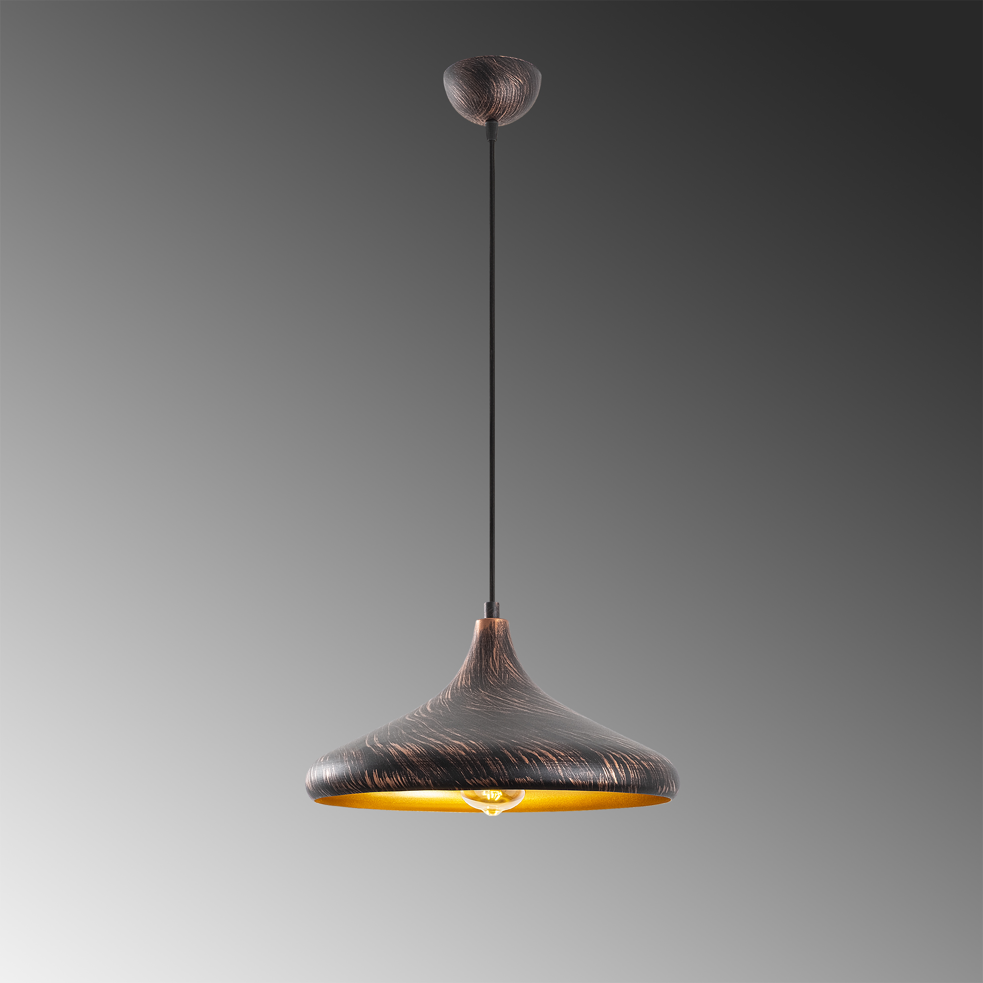 Metal Sıvama Tekli Sarkıt Vintage Gold Barek-11546