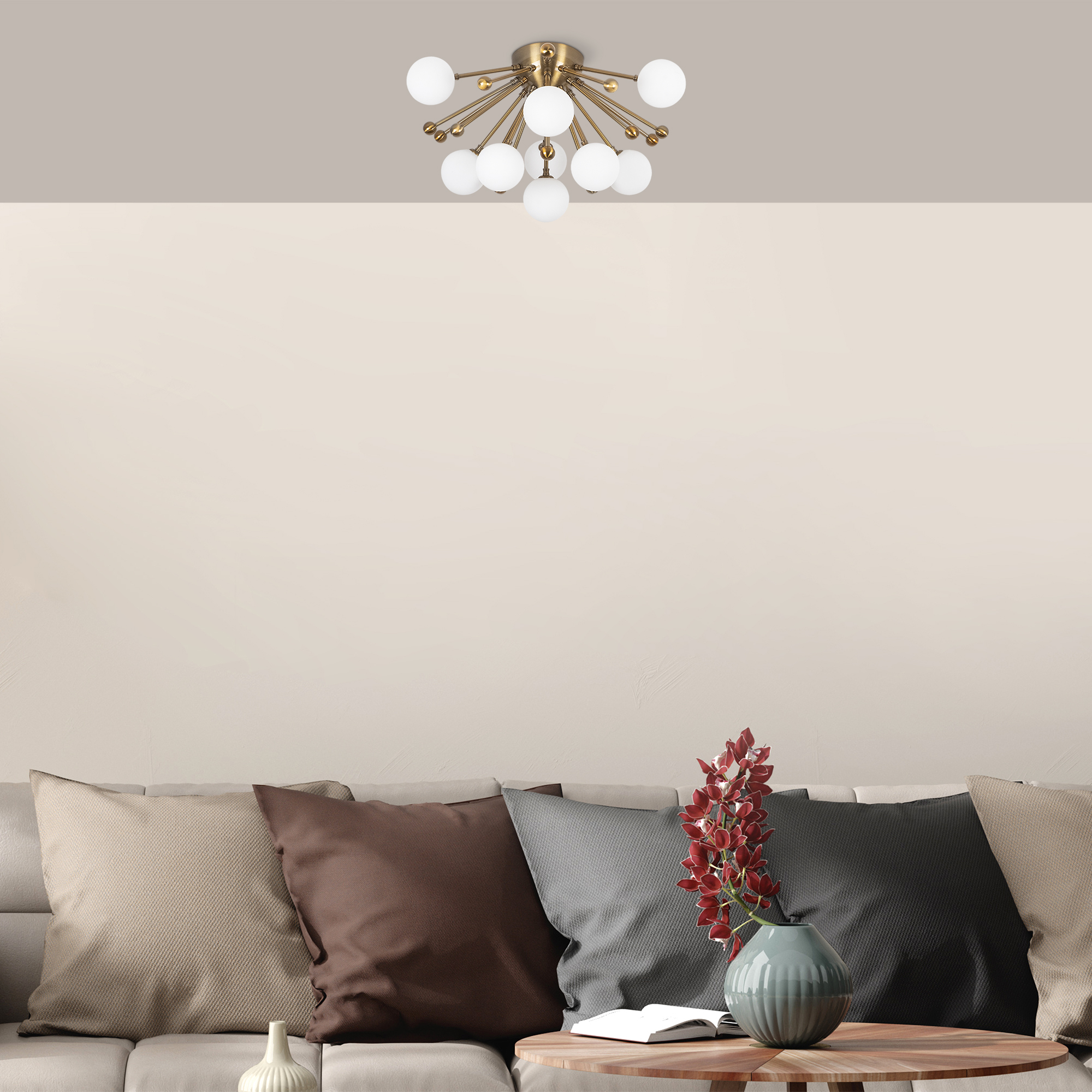 Camlı 9Lu Plafönyer Eskitme Roze-11795