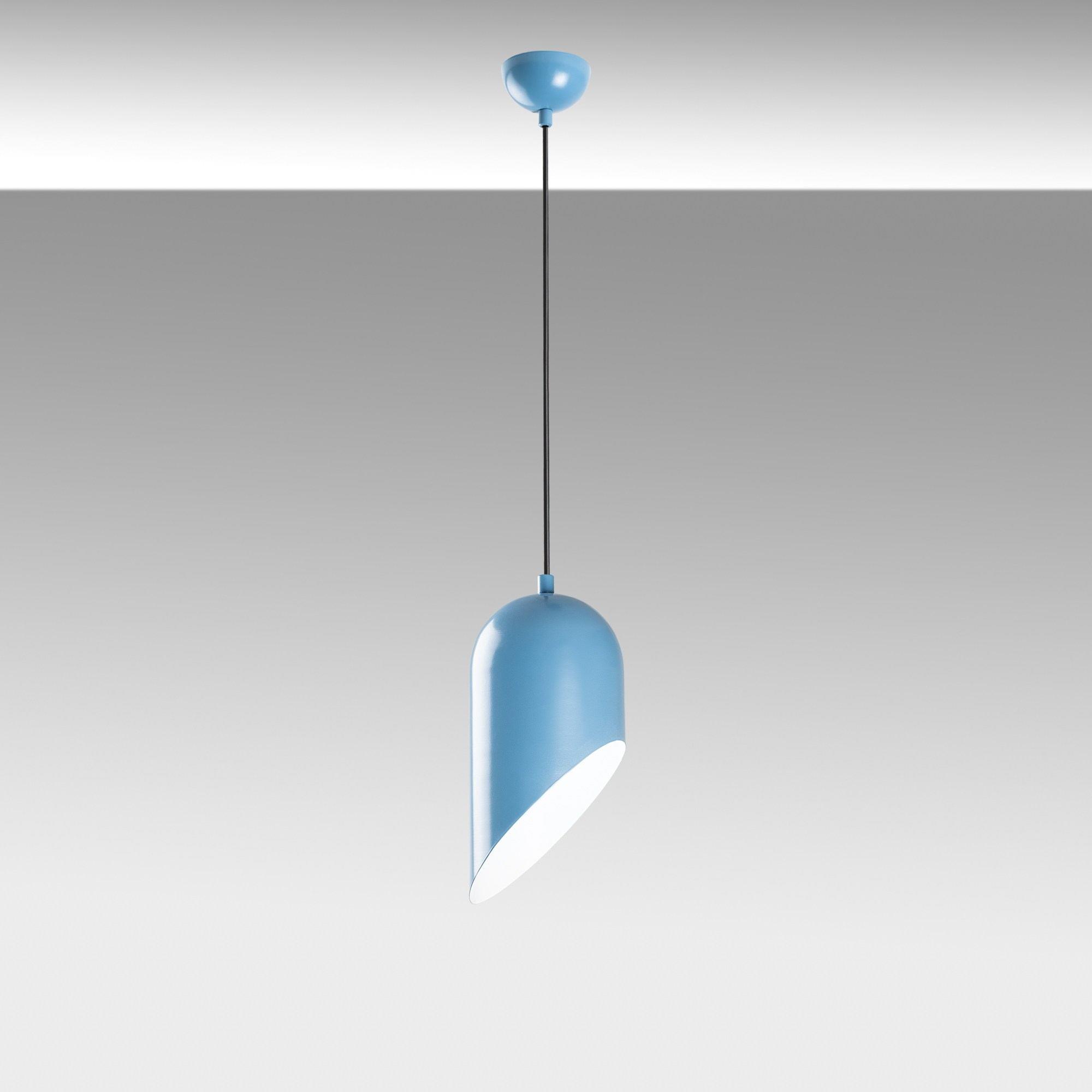Kesik Sıvama Rustik Sarkıt Avize Mavi, Endüstriyel Metal Sıvama Tavan Lambası 6161-LIGHTBLUE