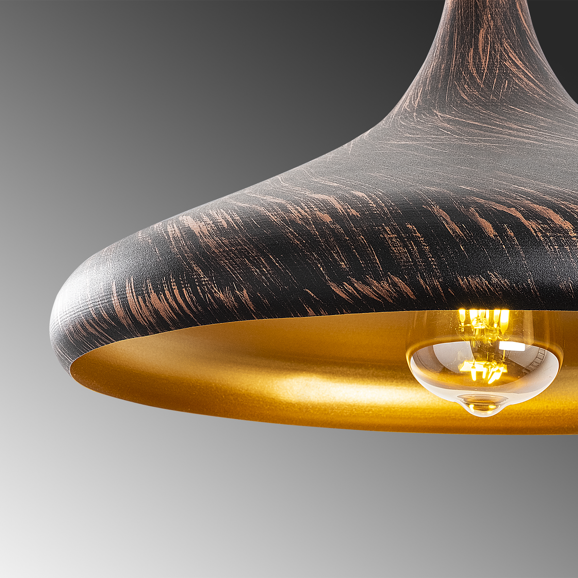 Metal Sıvama Tekli Sarkıt Vintage Gold Barek-11546