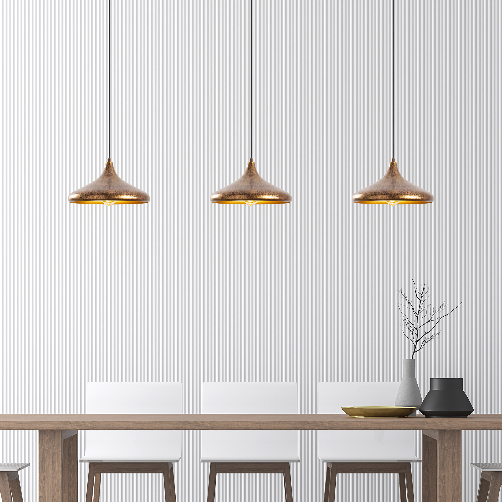 Metal Sıvama Tekli Sarkıt Vintage Gold Barek-11545