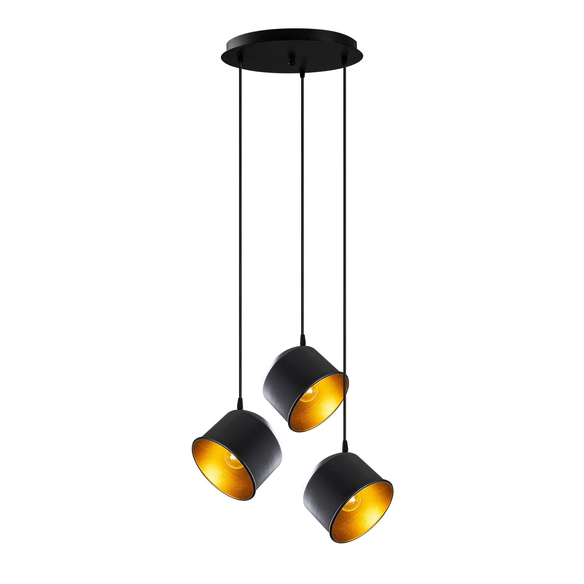Metal Sıvama 3Lü Tepsi Sarkıt Pütürlü Siyah Fas-192Black-3