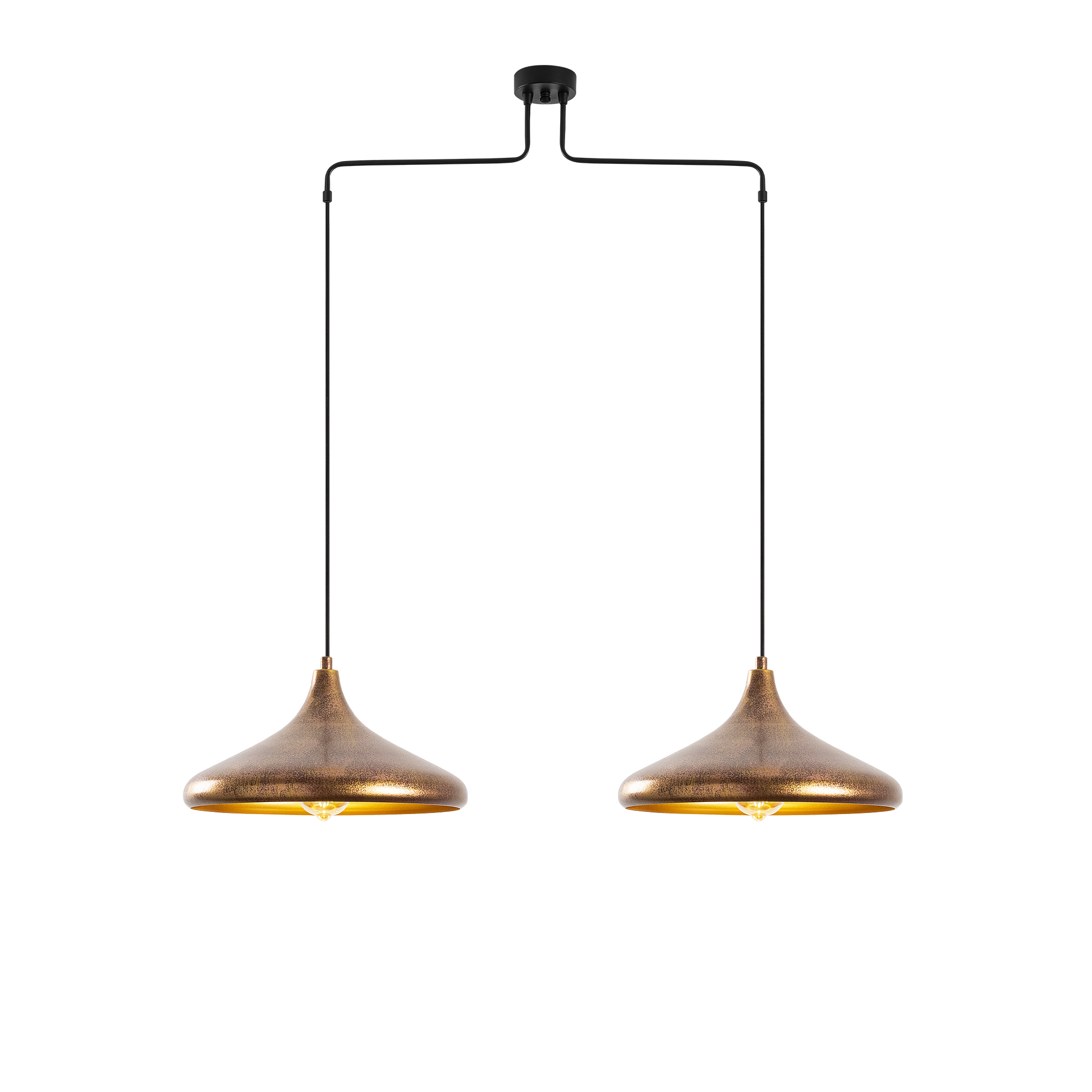 Metal Sıvama 2Li Kollu Sarkıt Vintage Gold Barek-11547