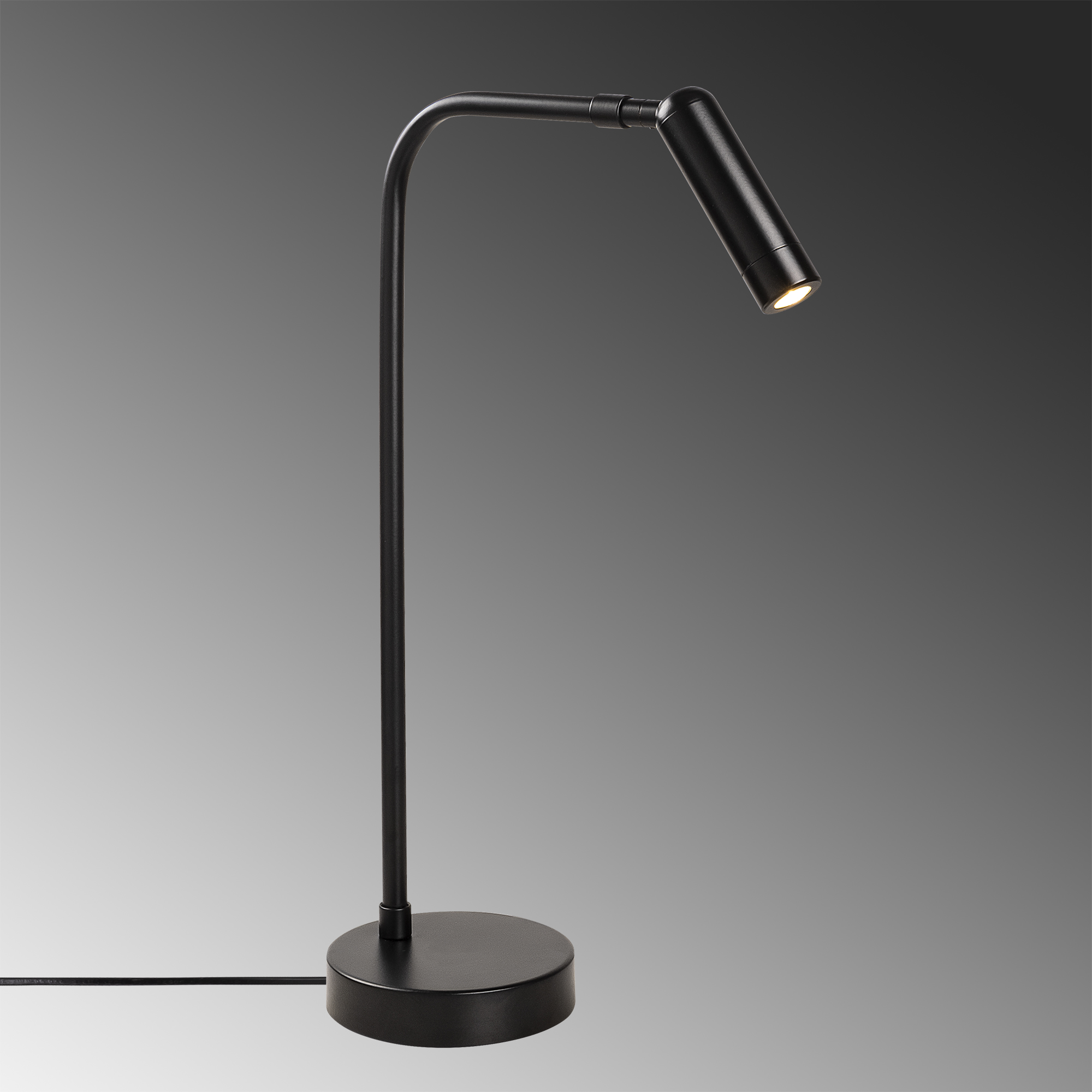 LedLi Okuma Lambası Pütürlü Siyah Ugur-6046