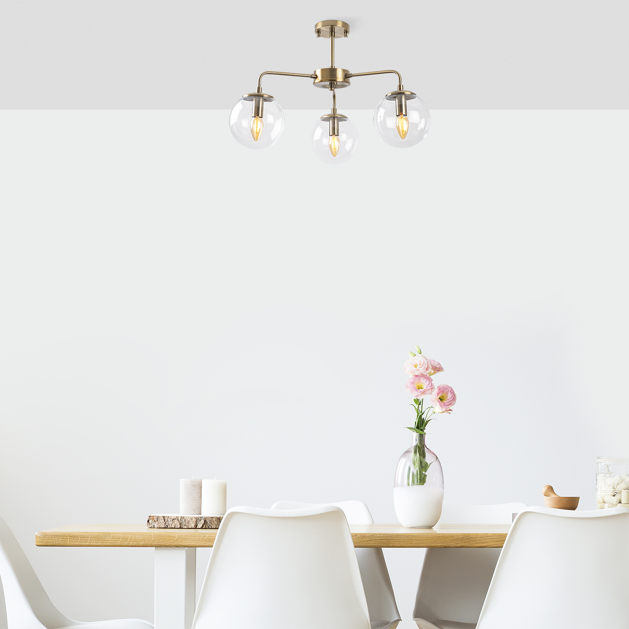 Camlı 3Lü Plafönyer Eskitme Vıran-10991