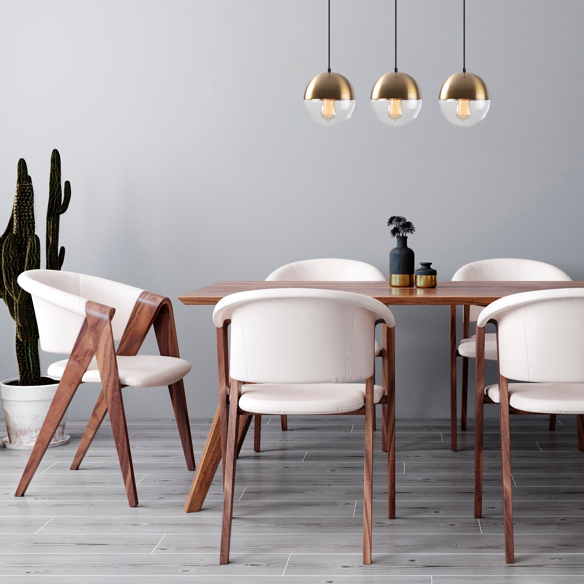 Camlı 3Lü Sıralı Sarkıt Eskitme Bastos-Nus-6161