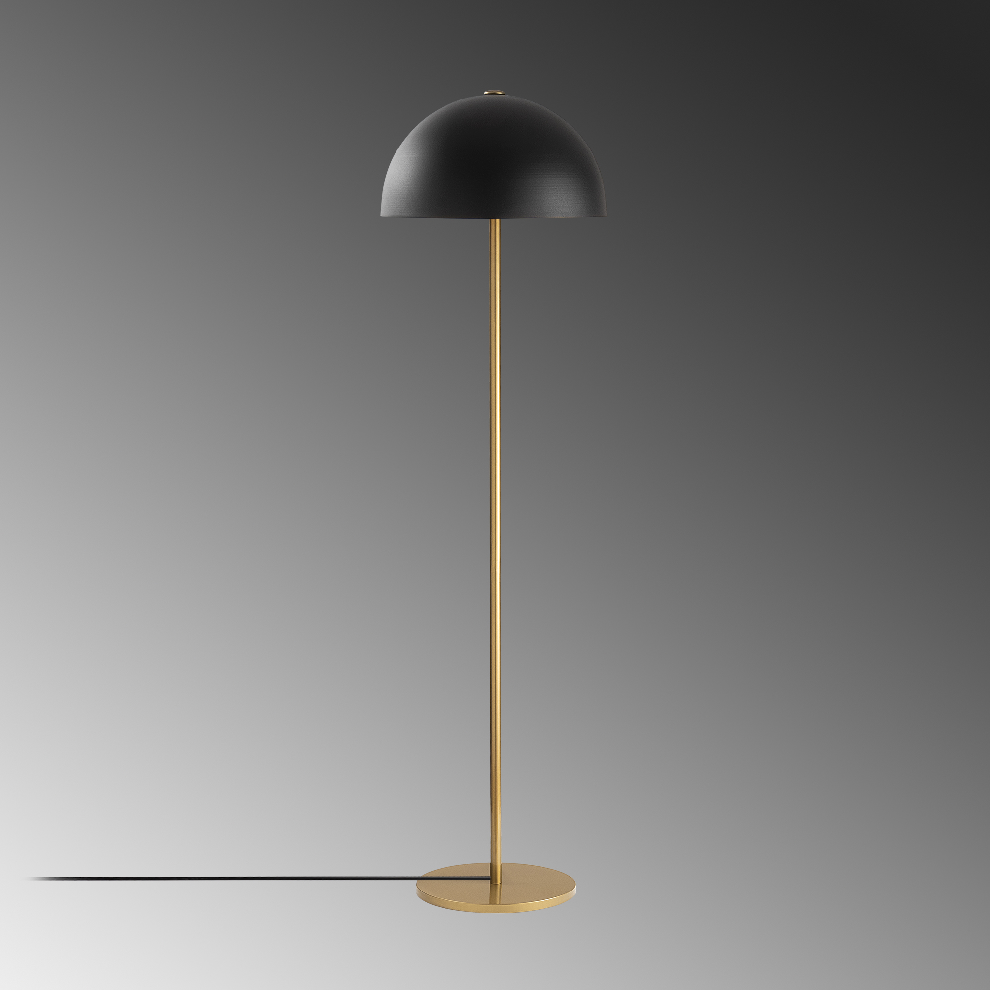 Metal Sıvama Tekli Lambader Parlak Gold Mıxed-11513