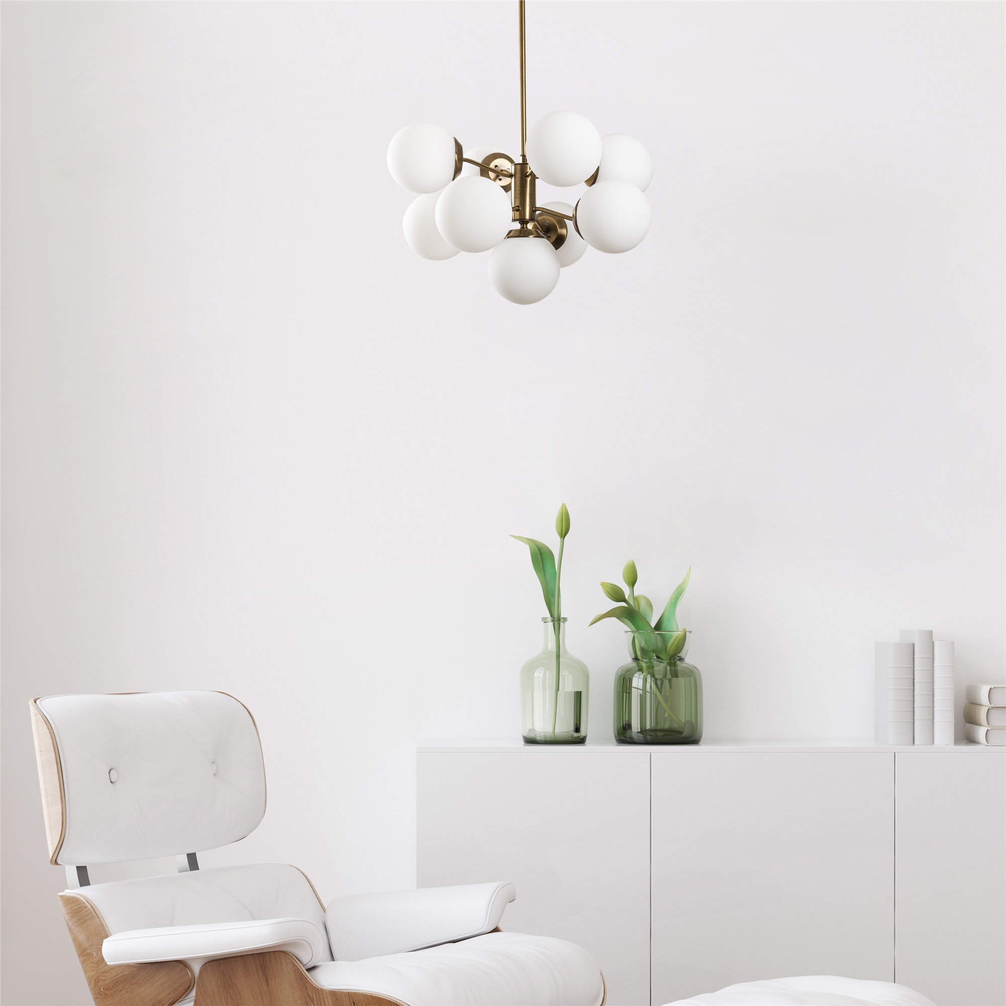 Camlı 9Lu Avize Eskitme Mudonı-Mr-836