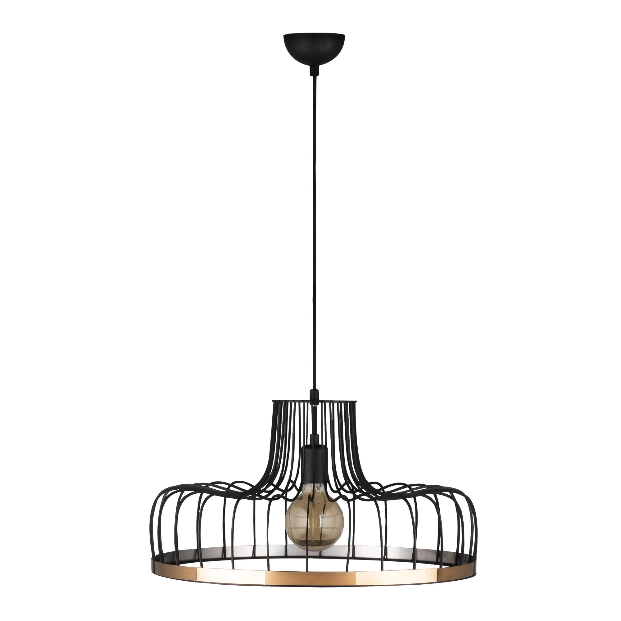 Beyso Tekli Tel Sarkıt Avize Siyah, Modern Dekoratif Metal Lamba BEYSOR-MR-769