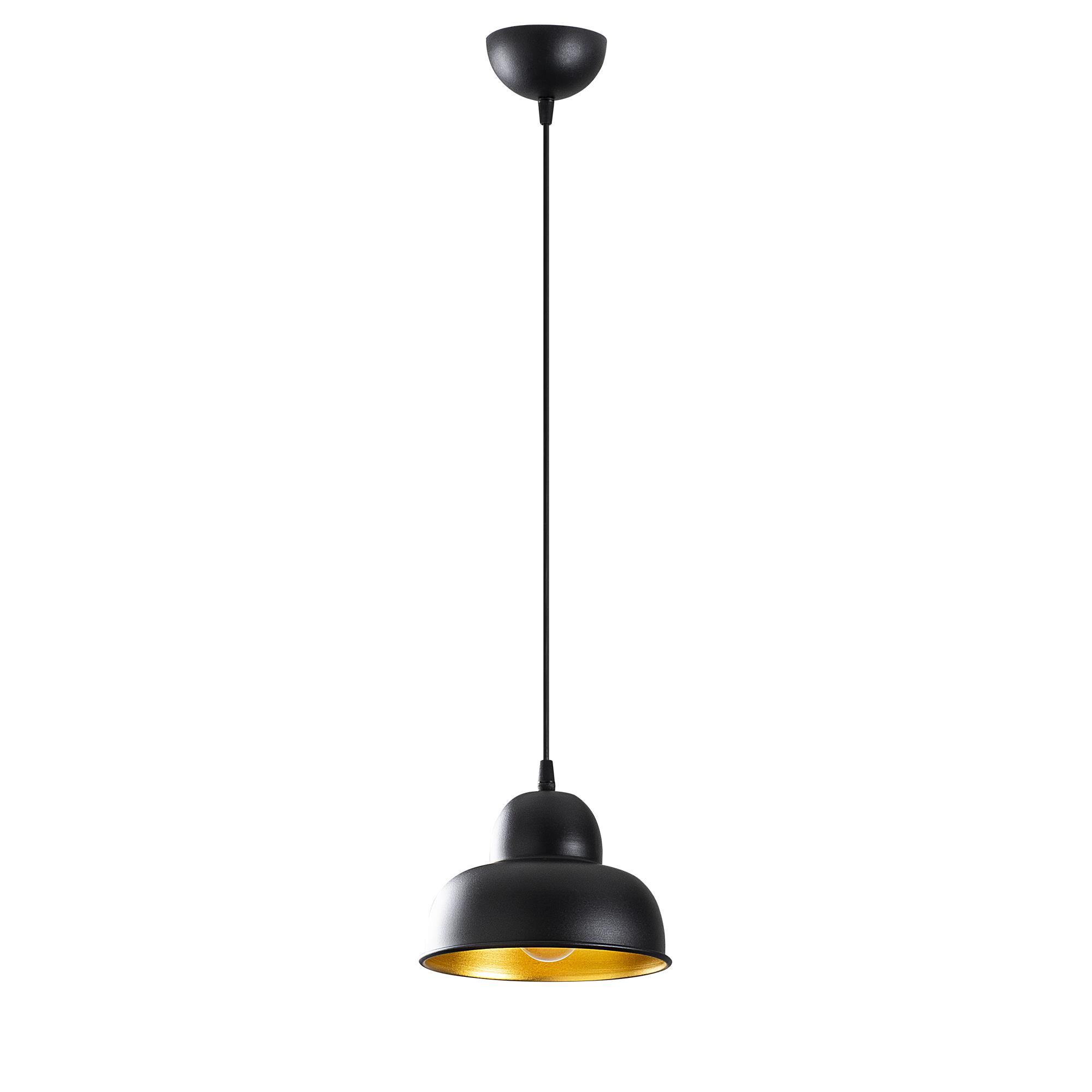 Çakır Modern Tekli Sarkıt Avize Siyah, Retro Metal Sıvama Başlık Lamba CAKIR-180BLACK-1