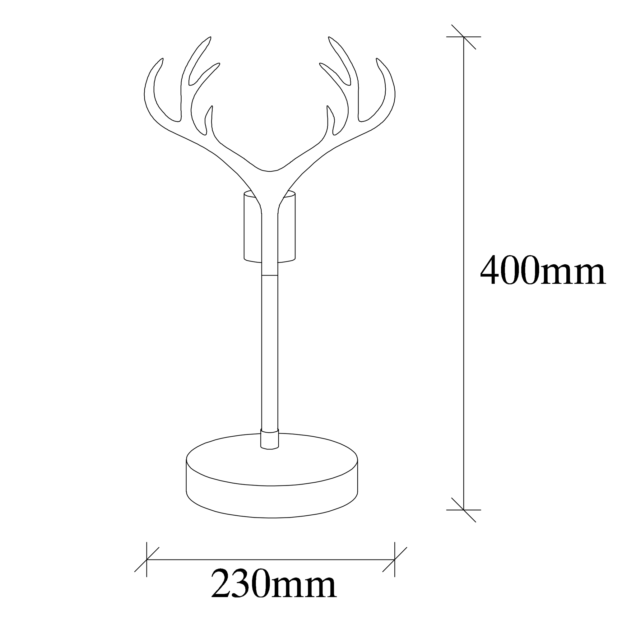 Metal Motifli Masa Lambası Natural Ahşap Pütürlü Siyah | Beamı-Mr-1013