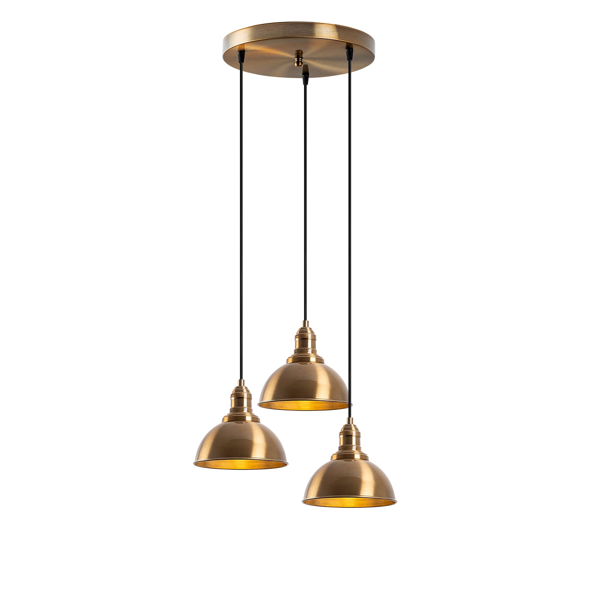 Metal Sıvama 3Lü Tepsi Sarkıt Parlak Gold Varzan-10863