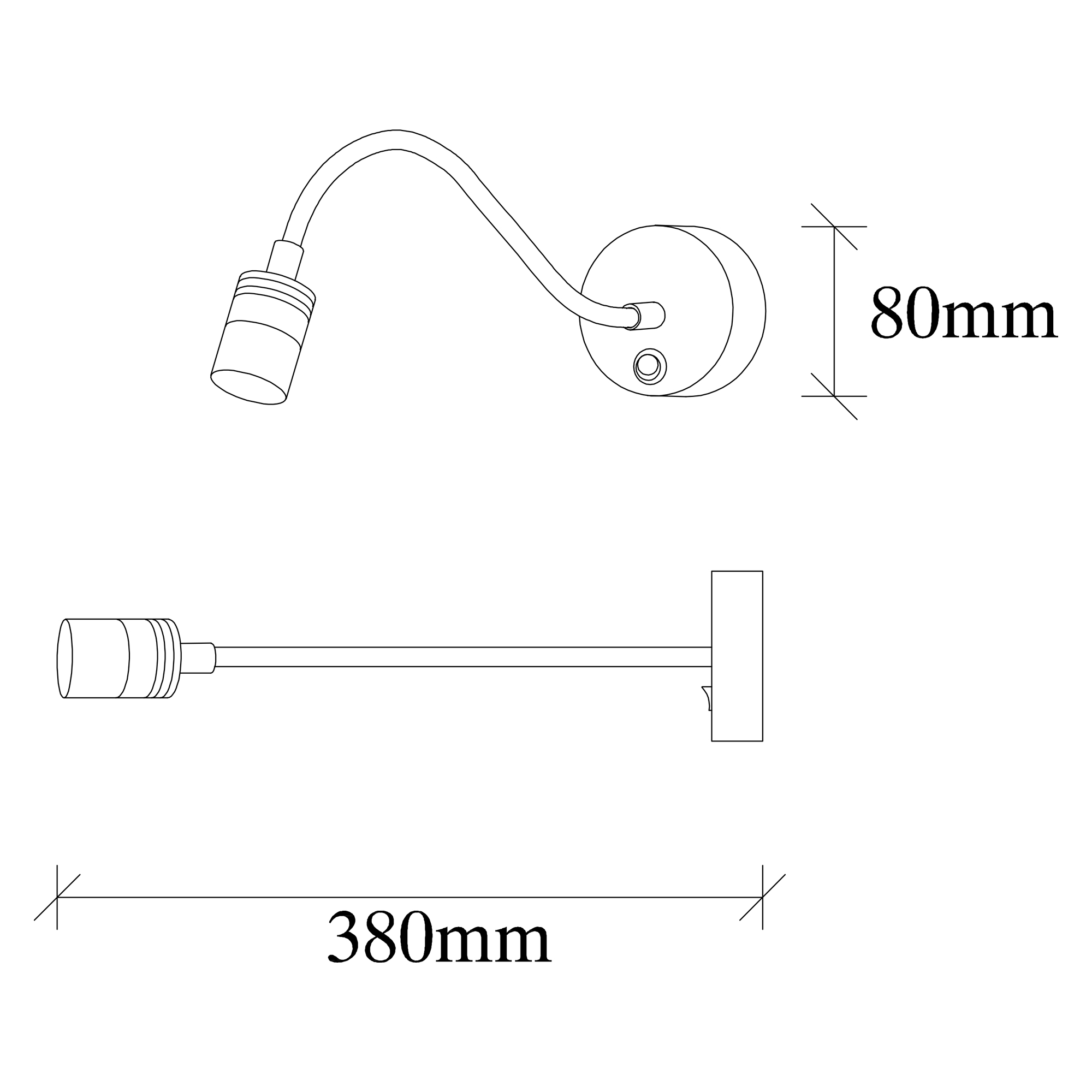 LedLi Okuma Lambası Krom Readıng-Nuw-3243