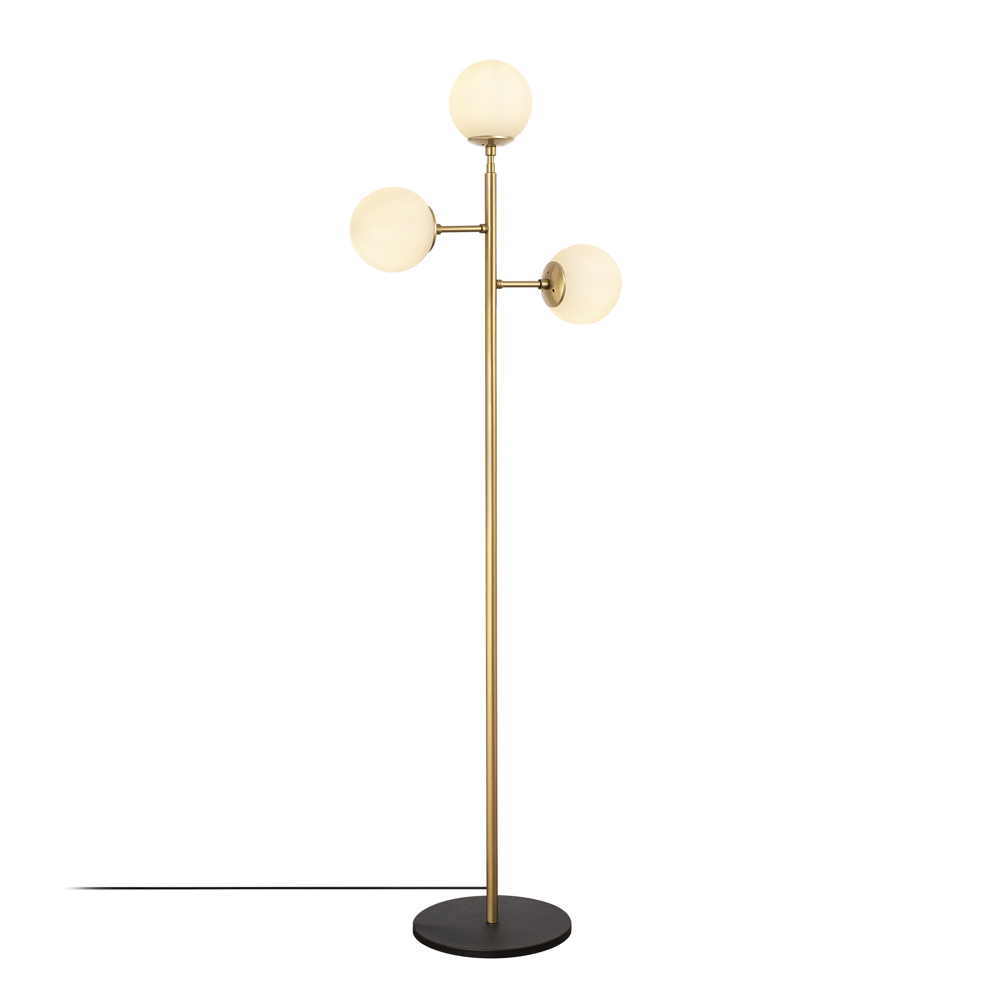 Camlı 3Lü Lambader Parlak Gold Atmaca-10290