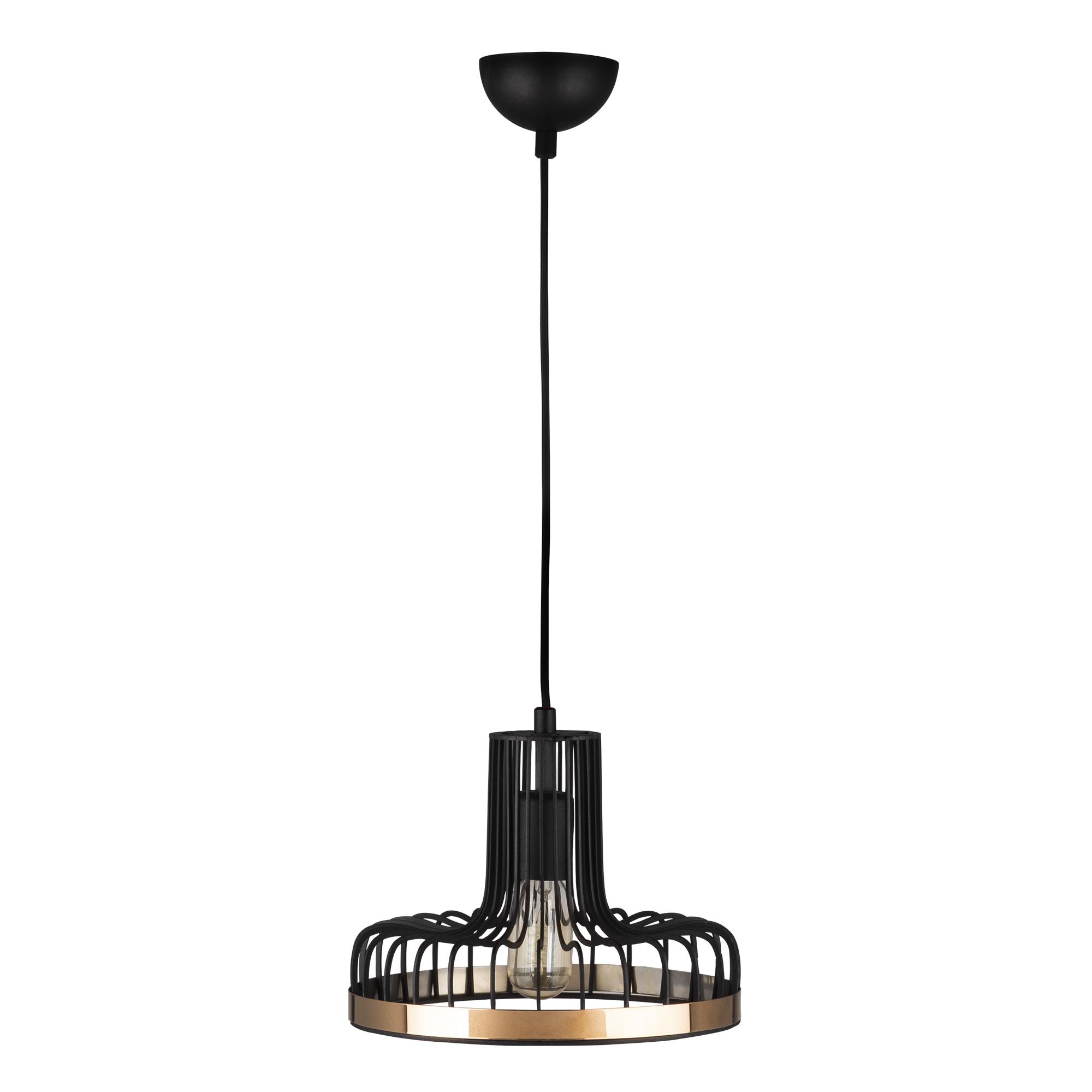 Beyso Tekli Tel Sarkıt Avize Siyah, Modern Dekoratif Metal Lamba BEYSOR-MR-773