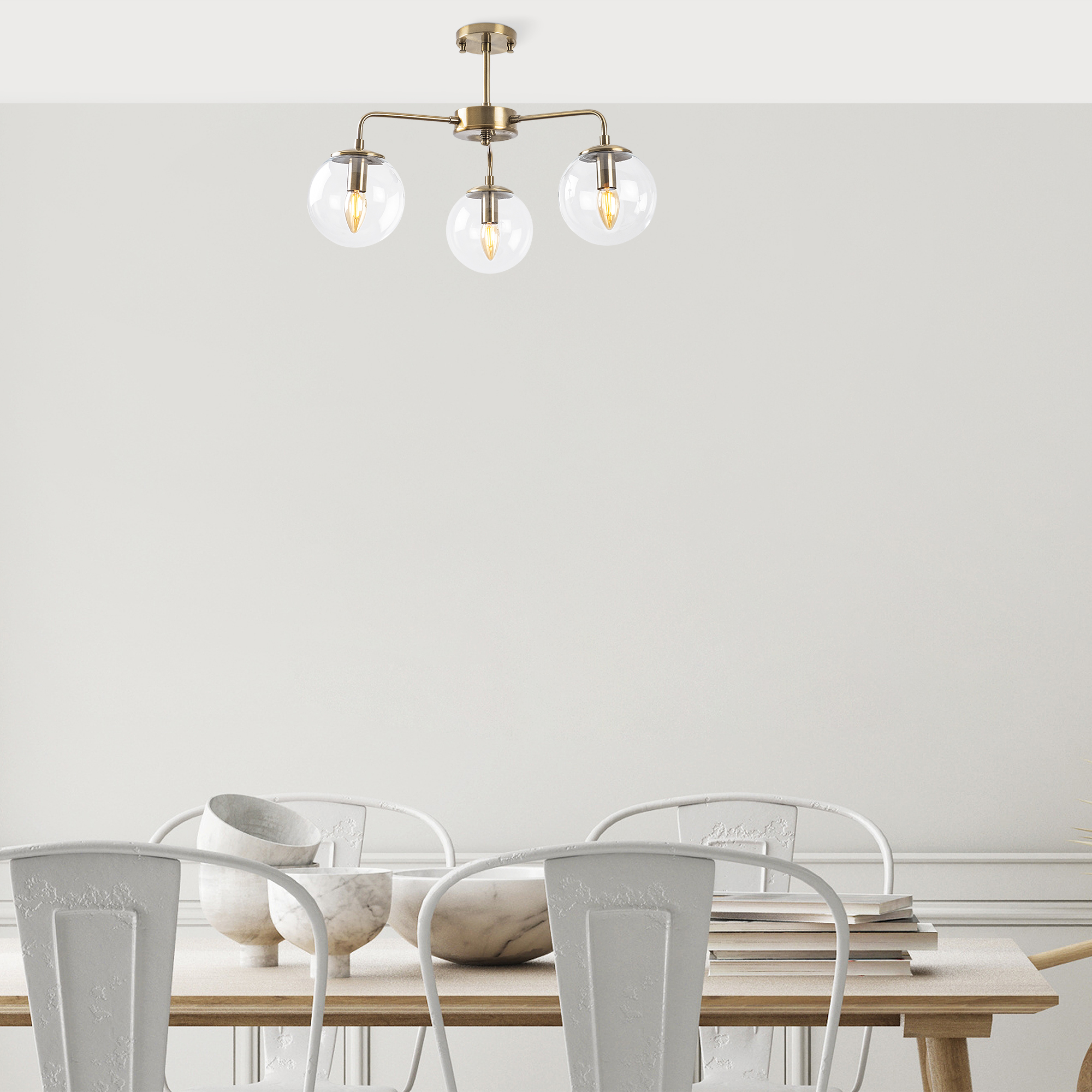 Camlı 3Lü Plafönyer Eskitme Vıran-10991