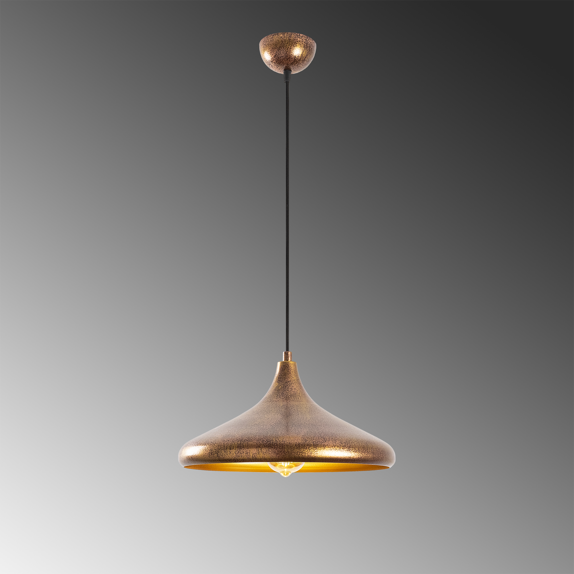 Metal Sıvama Tekli Sarkıt Vintage Gold Barek-11545