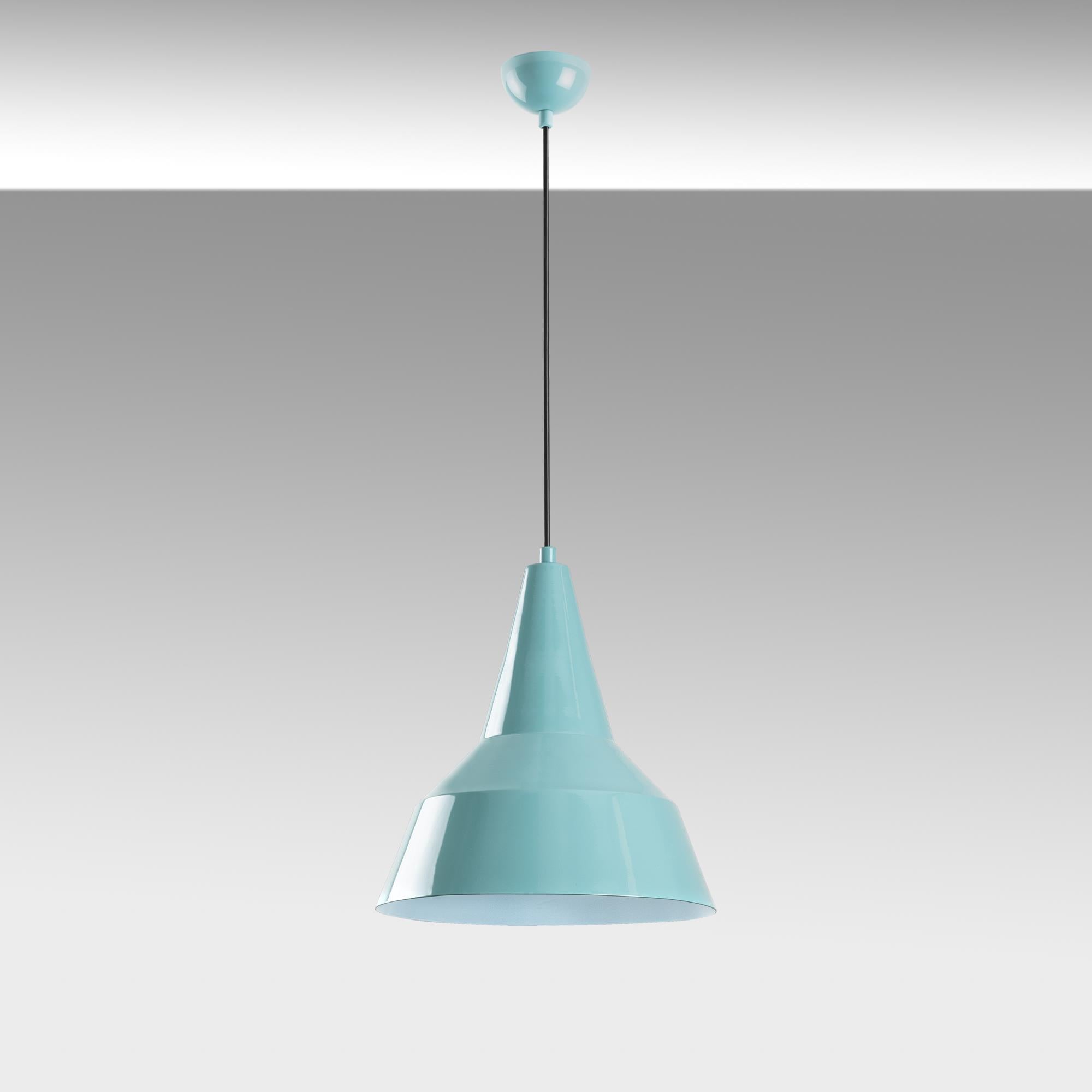 Retro Tekli Sarkıt Avize Turkuaz, Modern Dekoratif Metal Sıvama Tavan Aydınlatma 3728-TURQUOISE