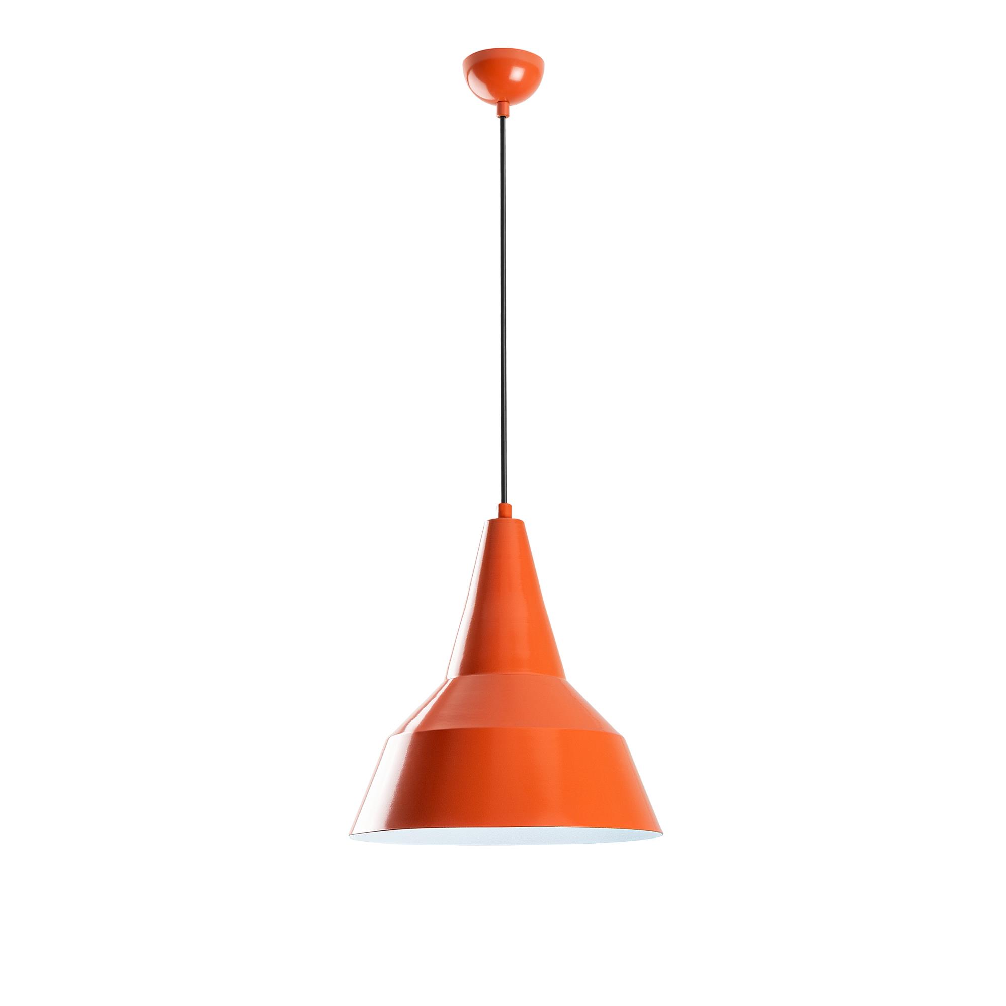 Retro Tekli Sarkıt Avize Turuncu, Modern Dekoratif Metal Sıvama Tavan Aydınlatma SAGLAM-3728-ORANGE