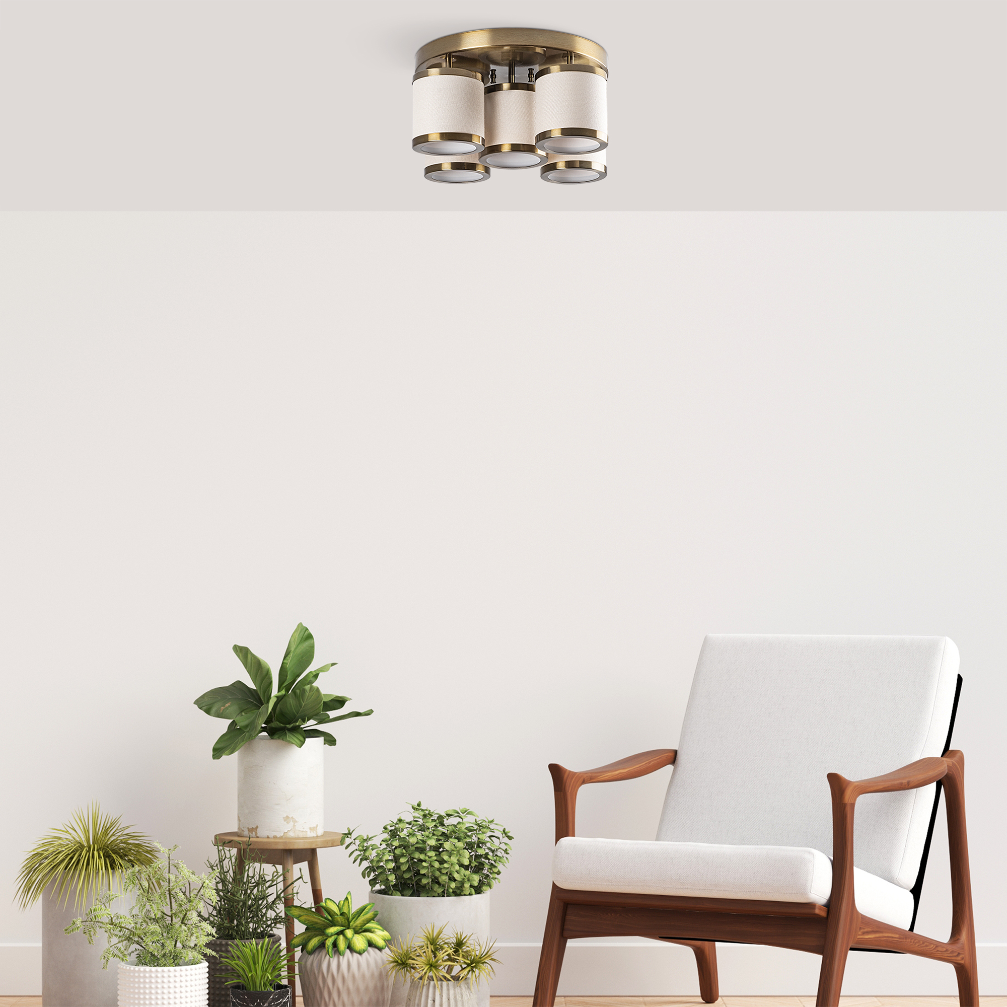 Abajur Başlıklı 5Li Plafönyer Eskitme Way-11630