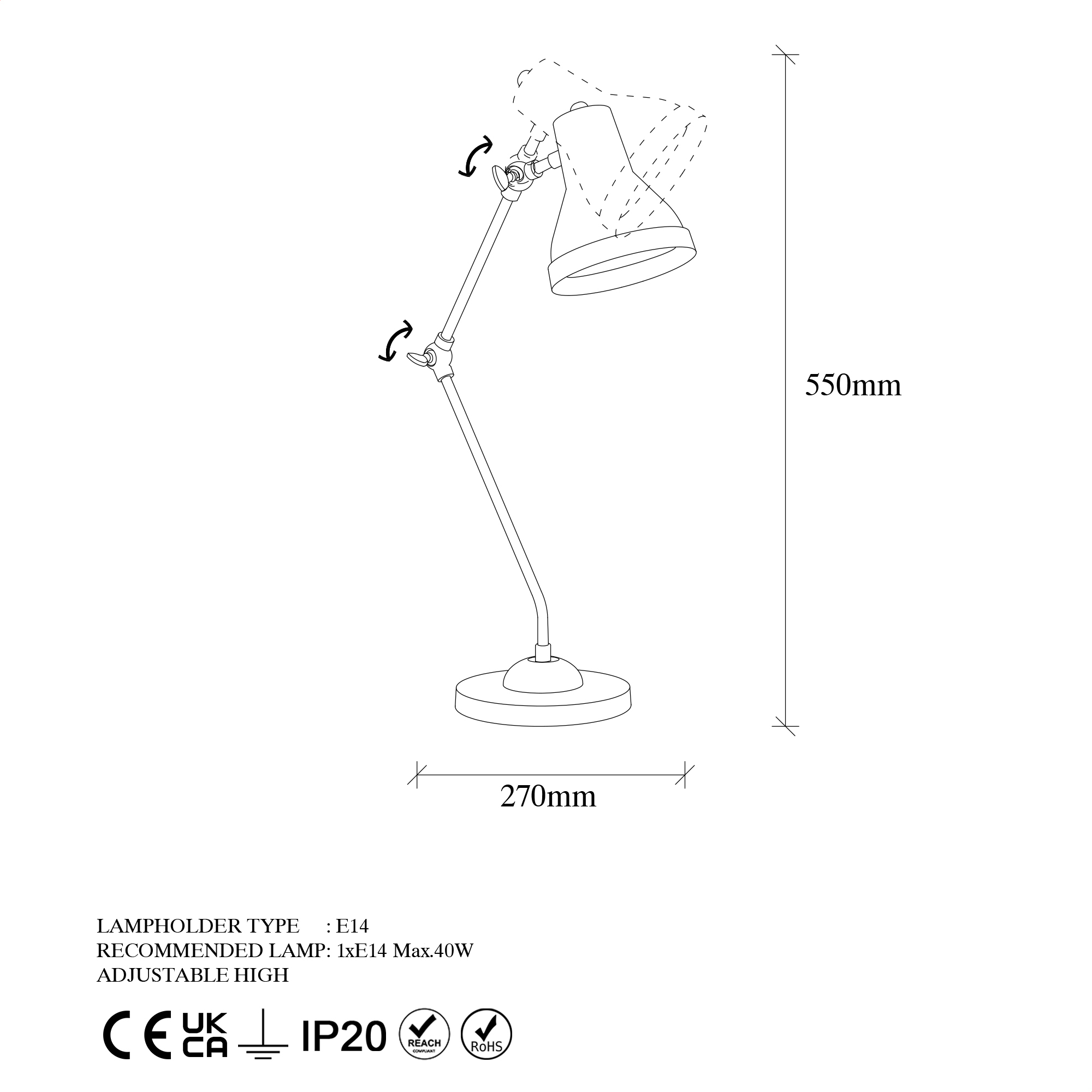 Metal Sıvama Tekli Masa Lambası Eskitme Mıxed-11505
