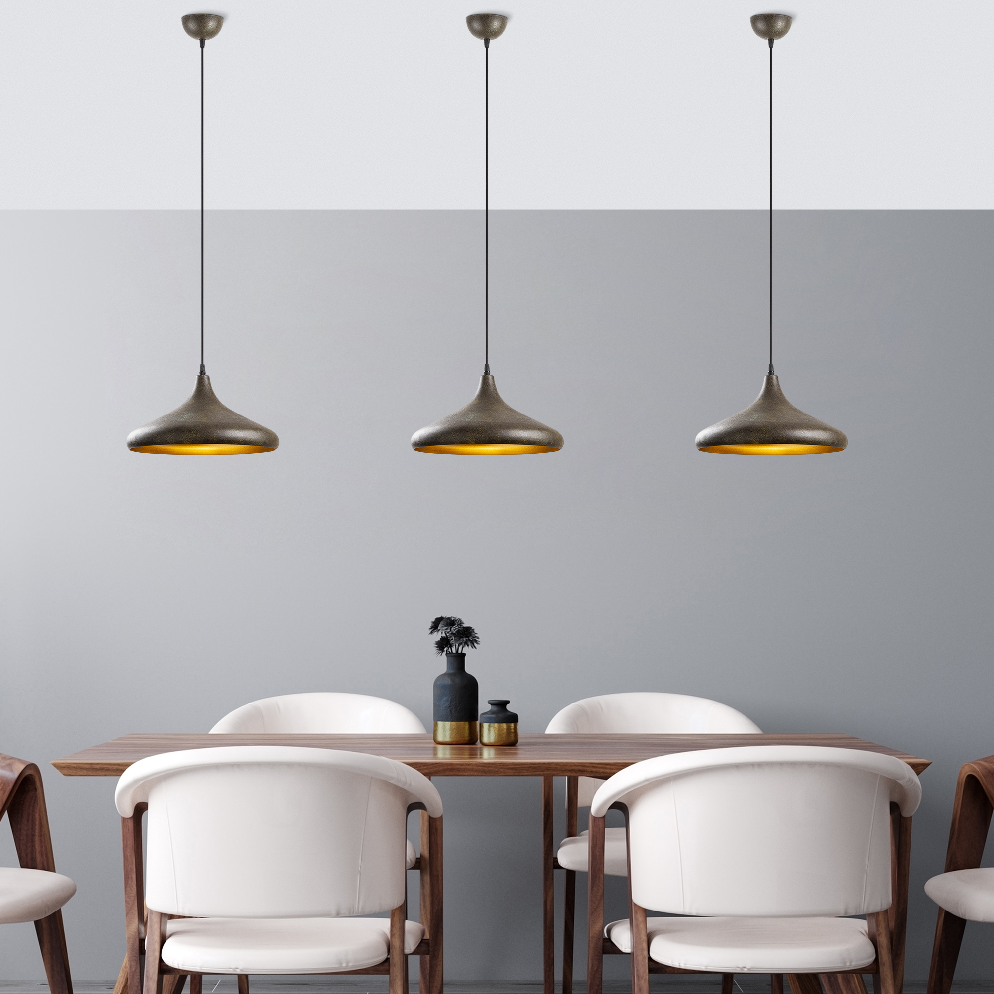 Metal Sıvama Tekli Sarkıt Vintage Gold Barek-11544