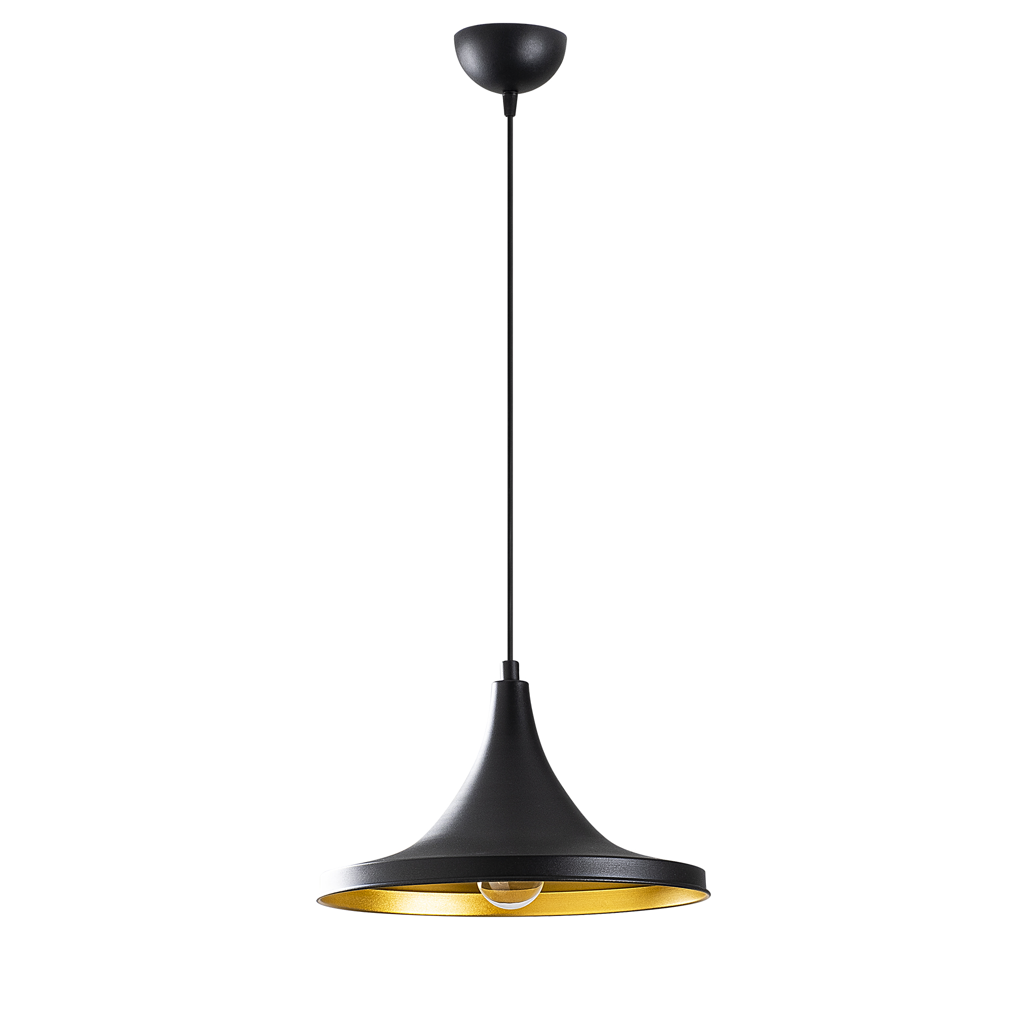 Metal Sıvama Tekli Sarkıt Pütürlü Siyah Tepsı-193Black-1