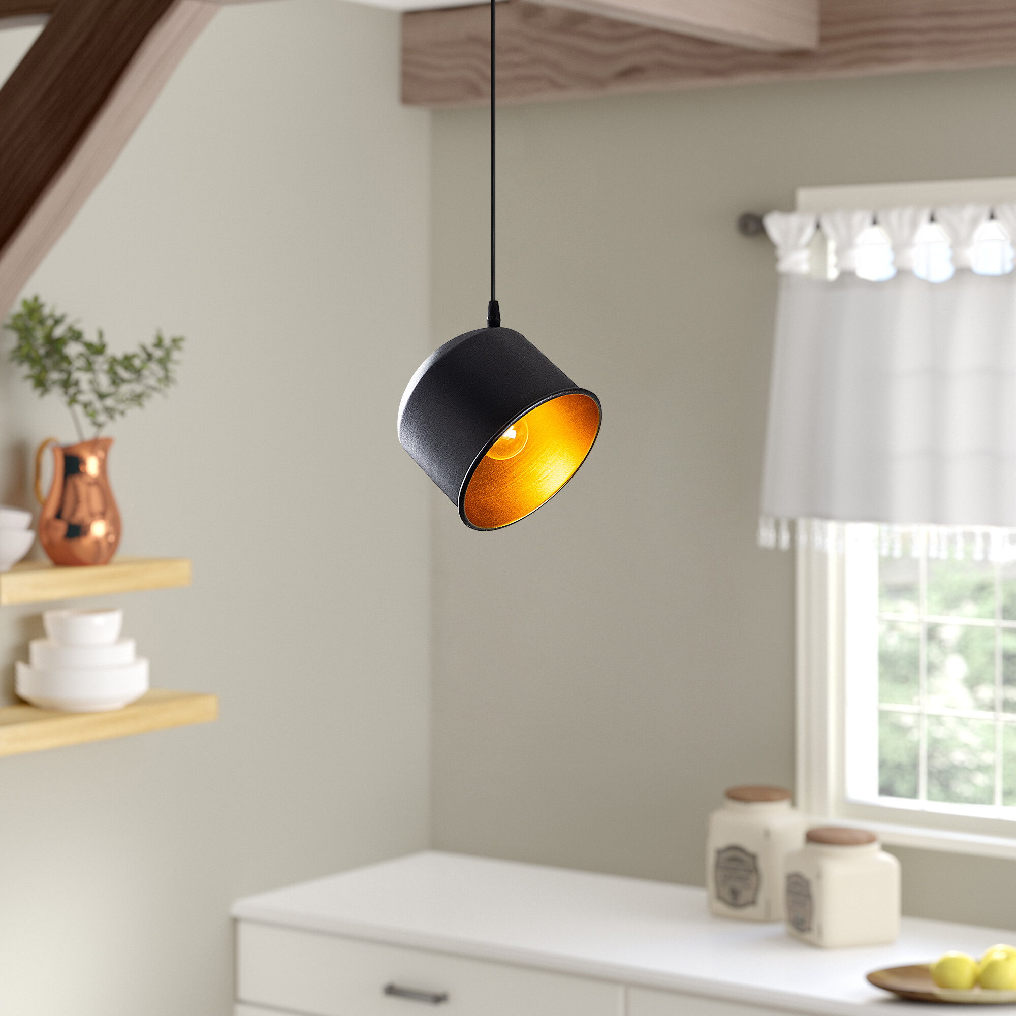 Metal Sıvama Tekli Sarkıt Pütürlü Siyah Fas-192Black-1