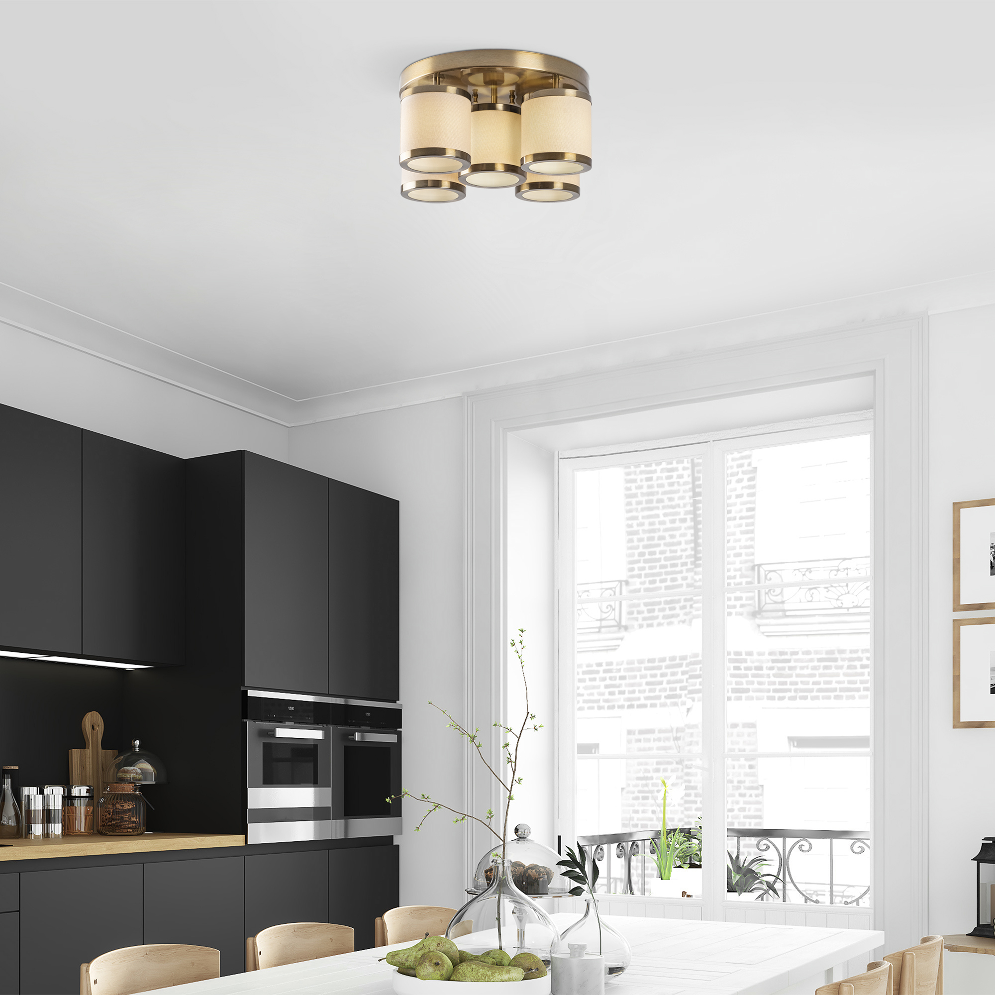 Abajur Başlıklı 5Li Plafönyer Eskitme Way-11630