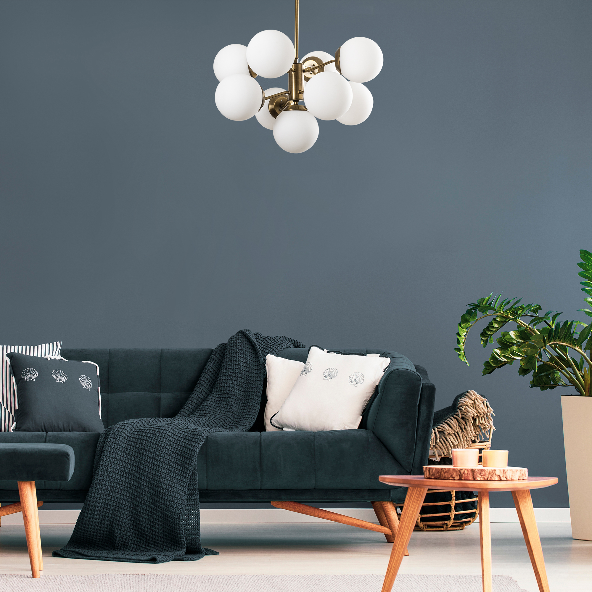 Camlı 9Lu Avize Eskitme Mudonı-Mr-836