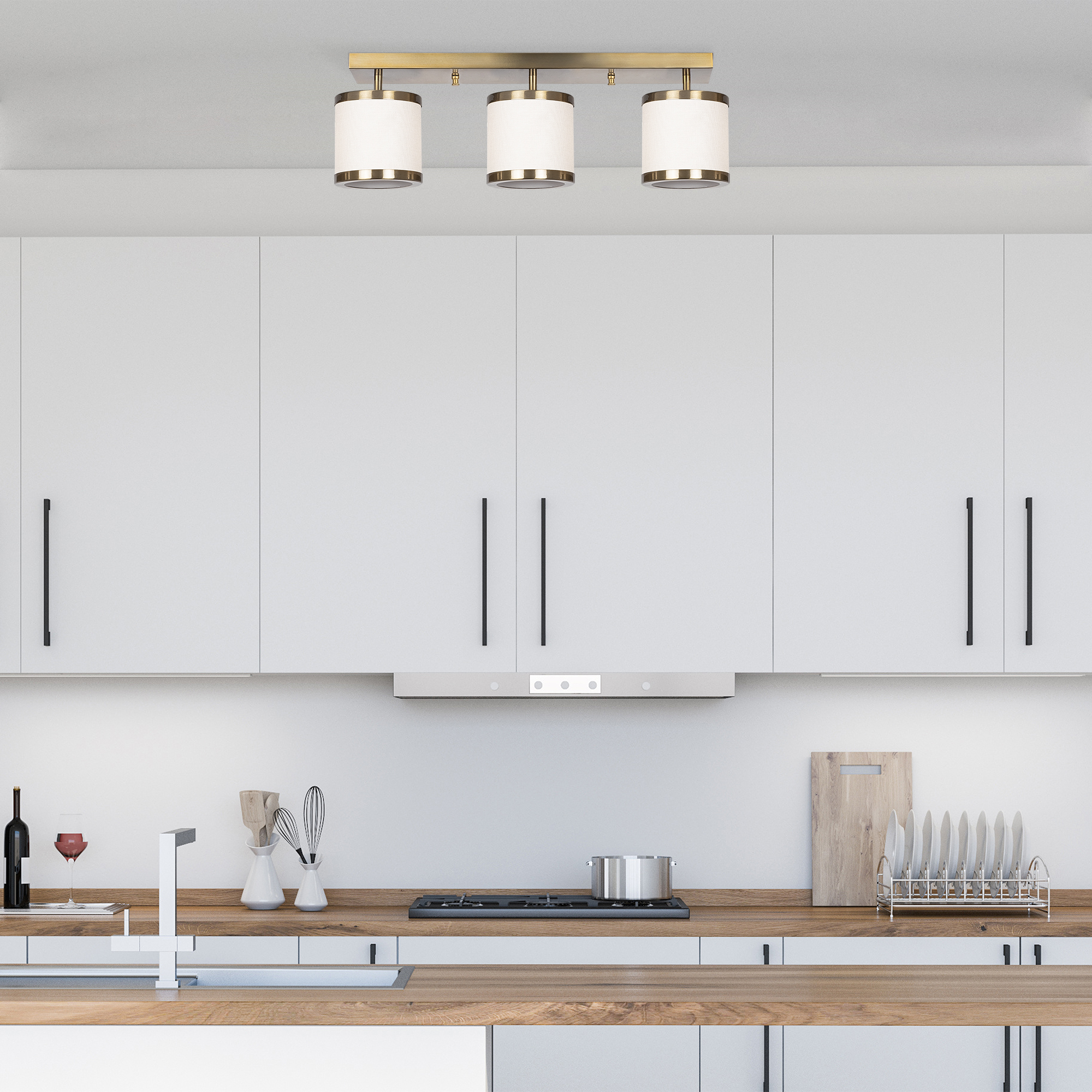 Abajur Başlıklı 3Lü Plafönyer Eskitme Way-11635