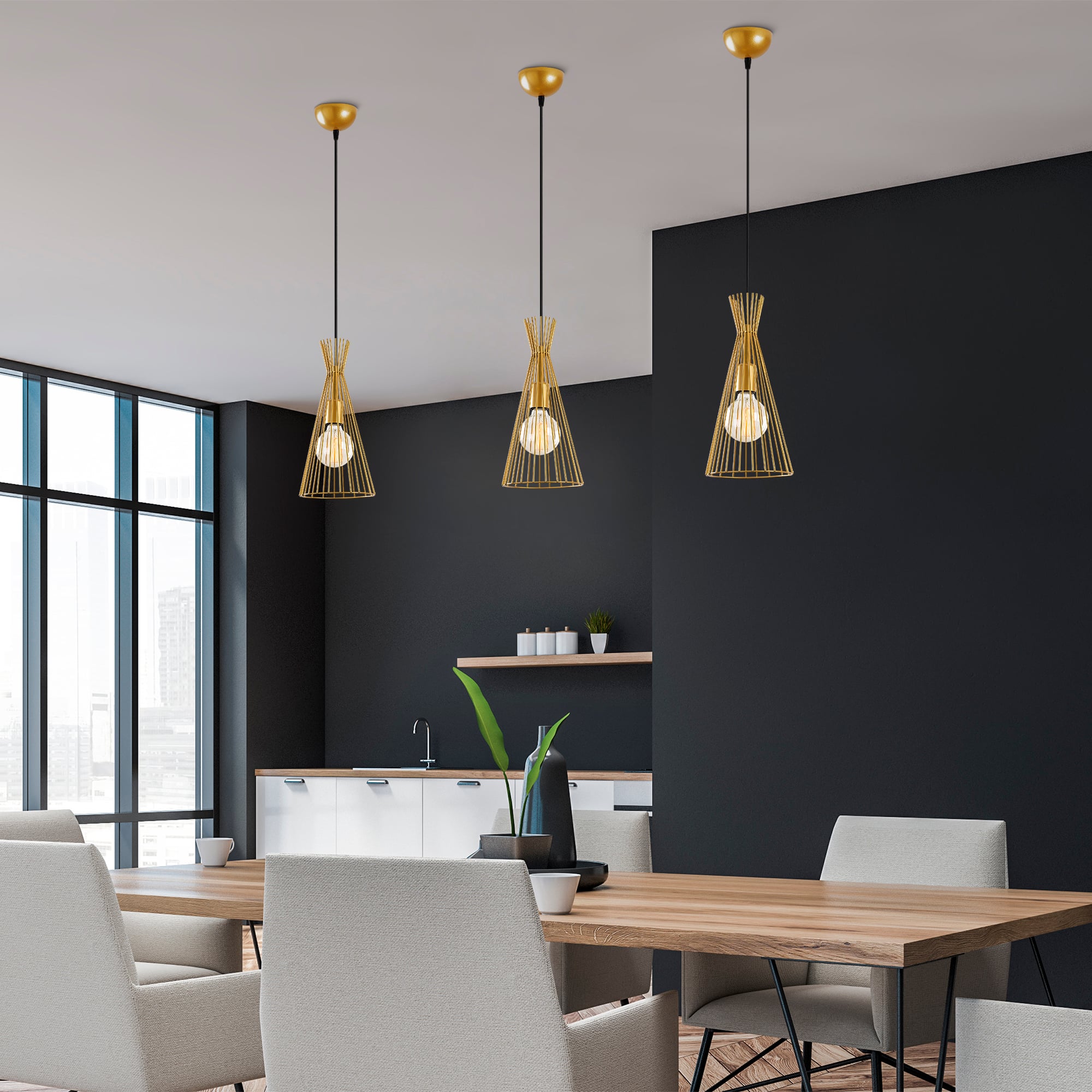 Tel Tekli Sarkıt Mat Gold Teltom-N-1283